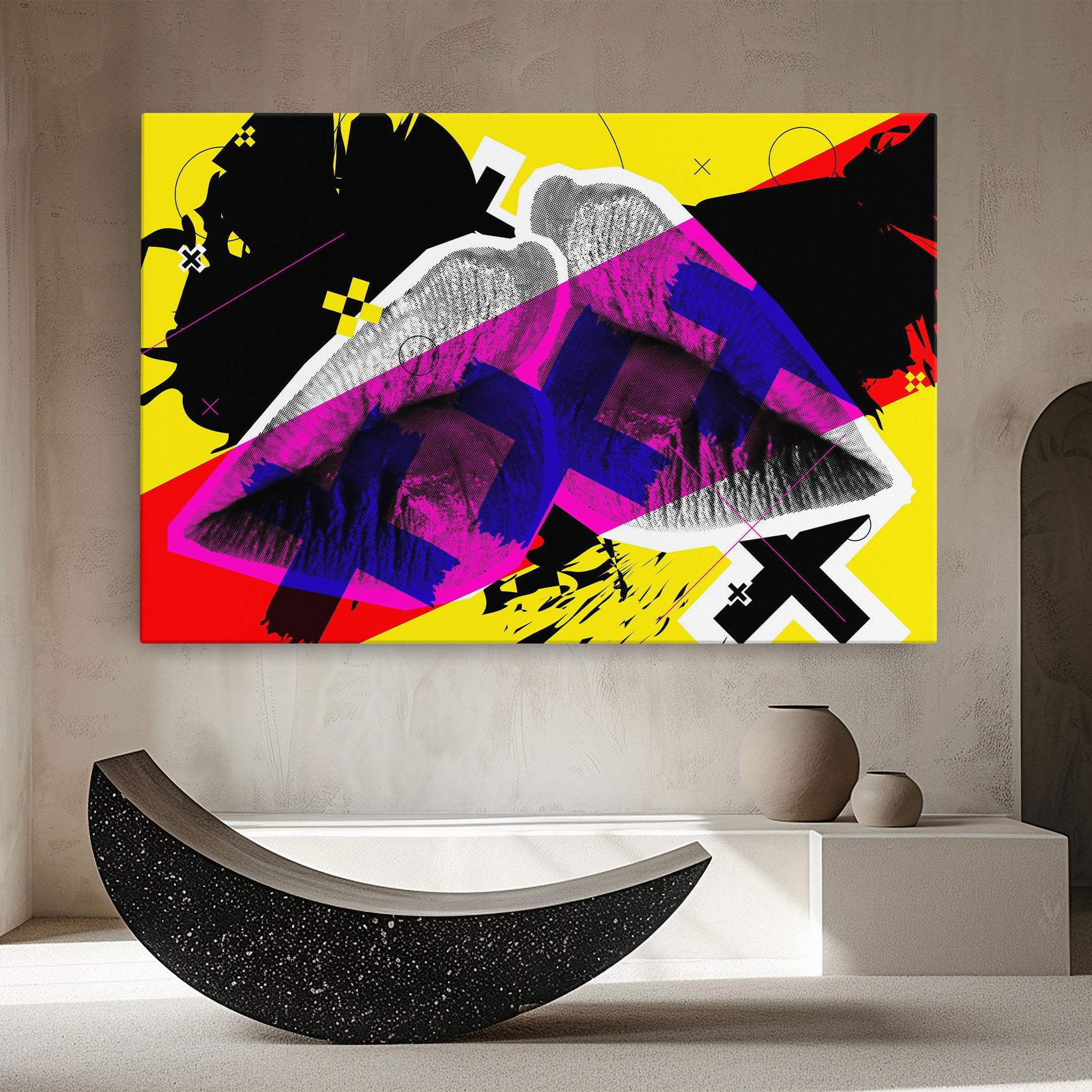 Tablou Canvas Lips Purple Light mockup 8