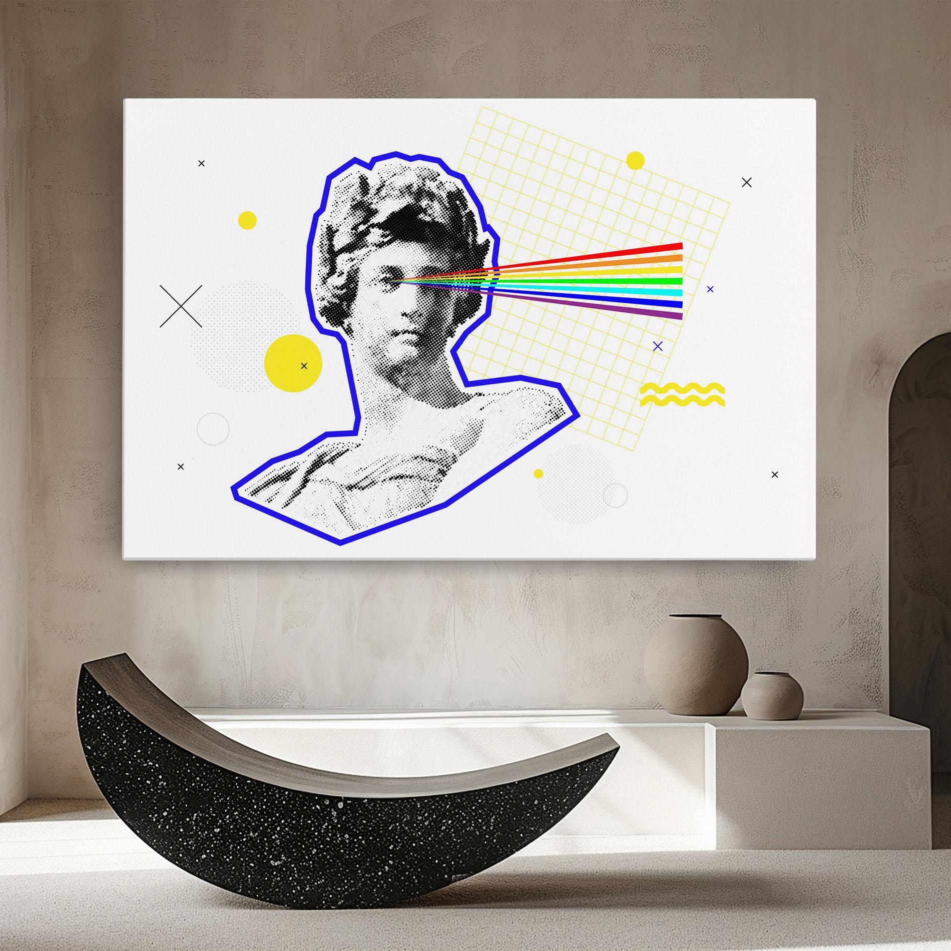 Tablou Canvas Rainbow Statue mockup 8