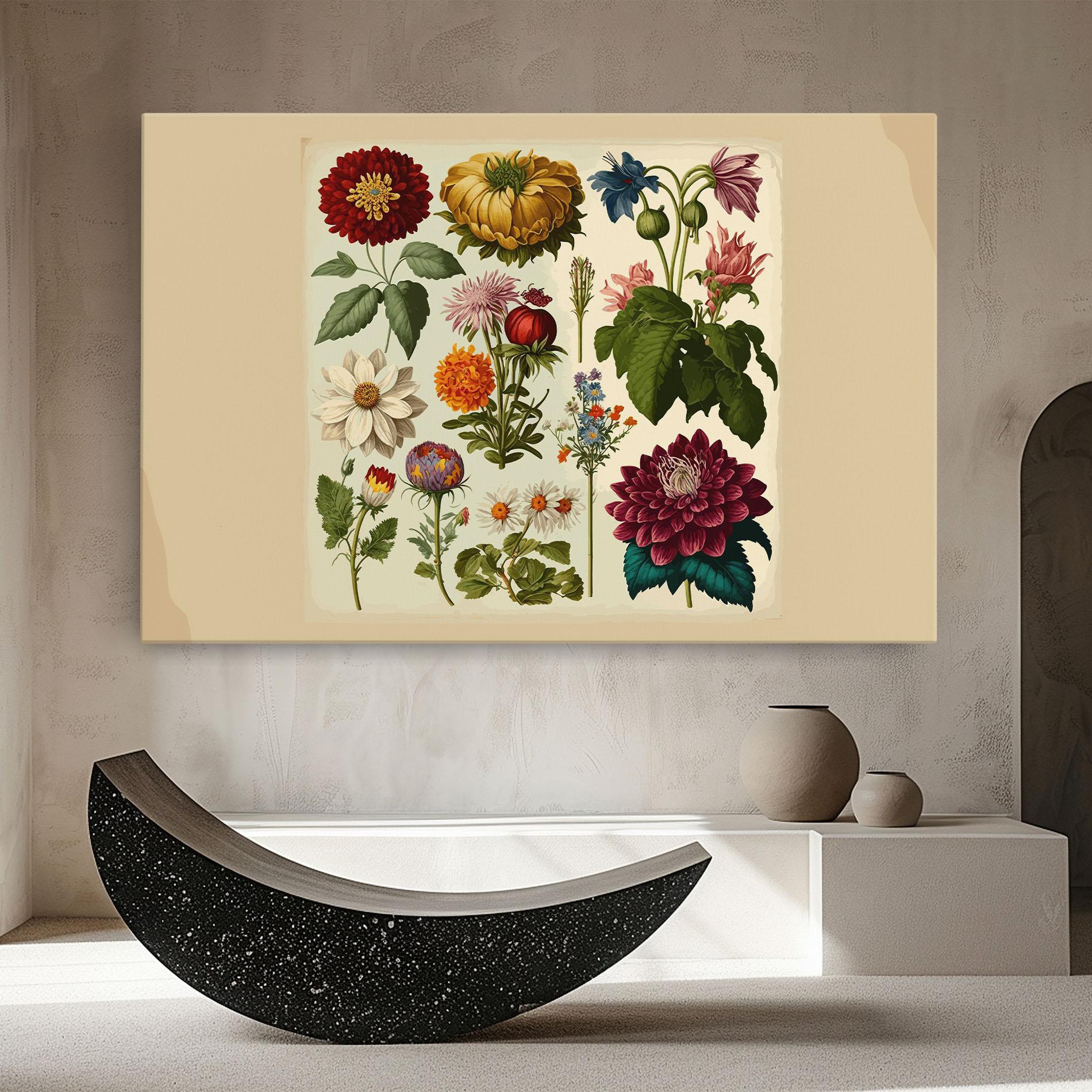 Tablou Canvas Vintage Botanical mockup 8