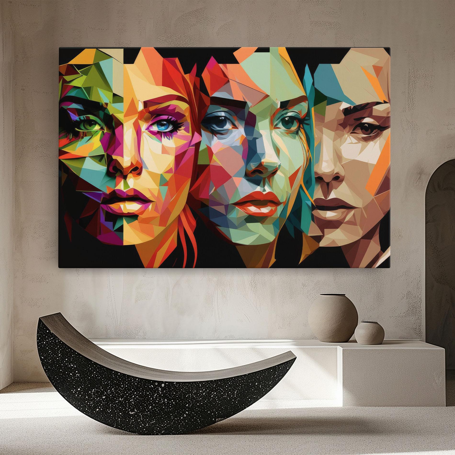 Tablou Canvas Women Face Collage mockup 8