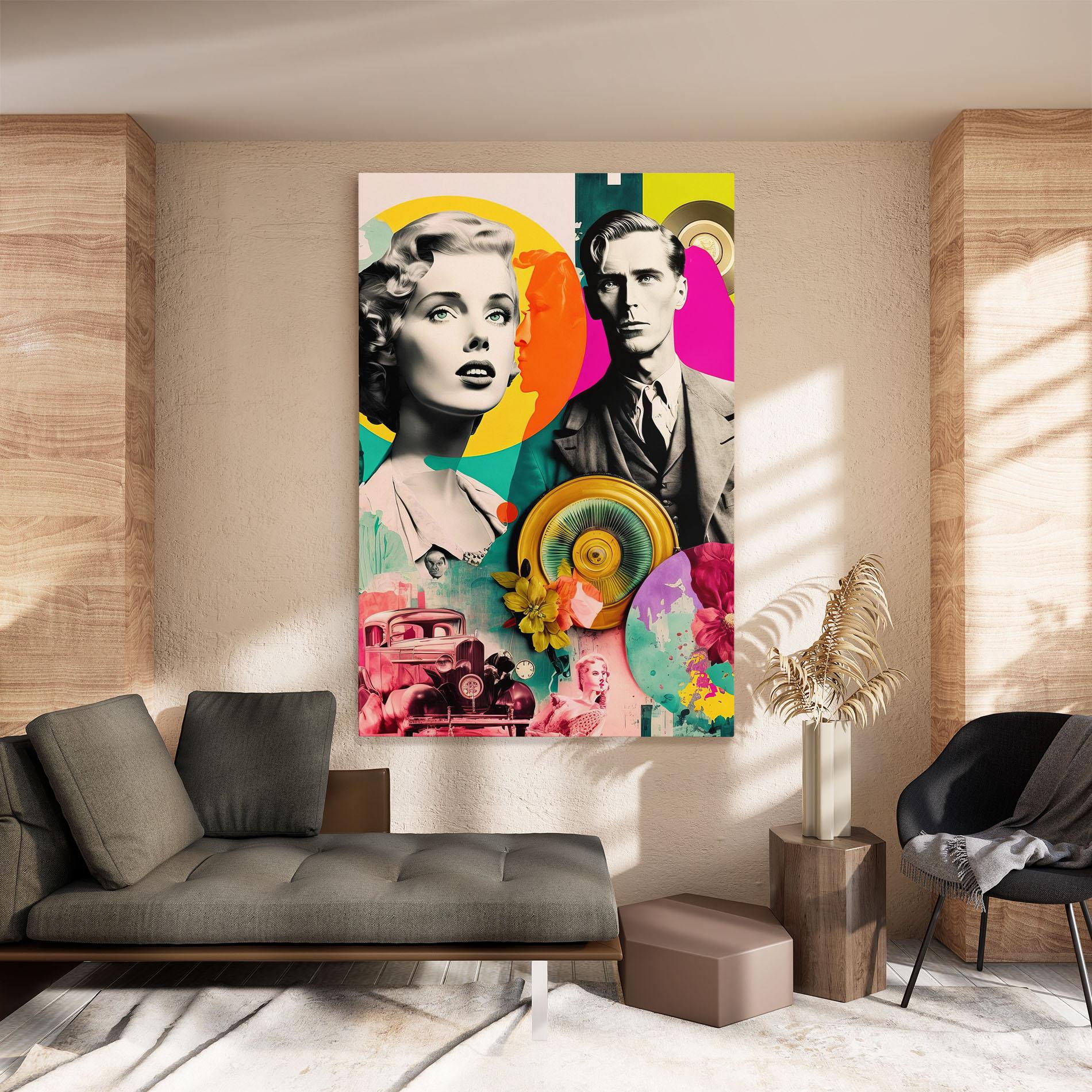 Tablou Canvas 60s Retro Collage mockup 8