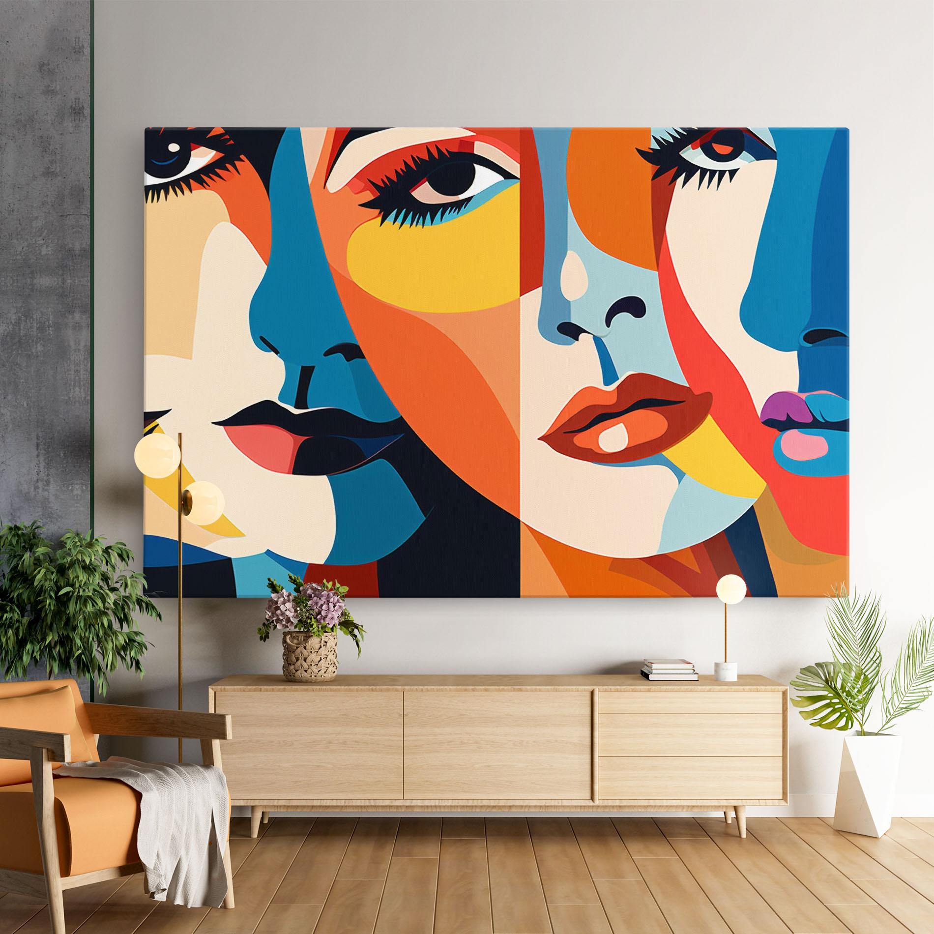 Tablou Canvas Beauty Face Collage mockup 9