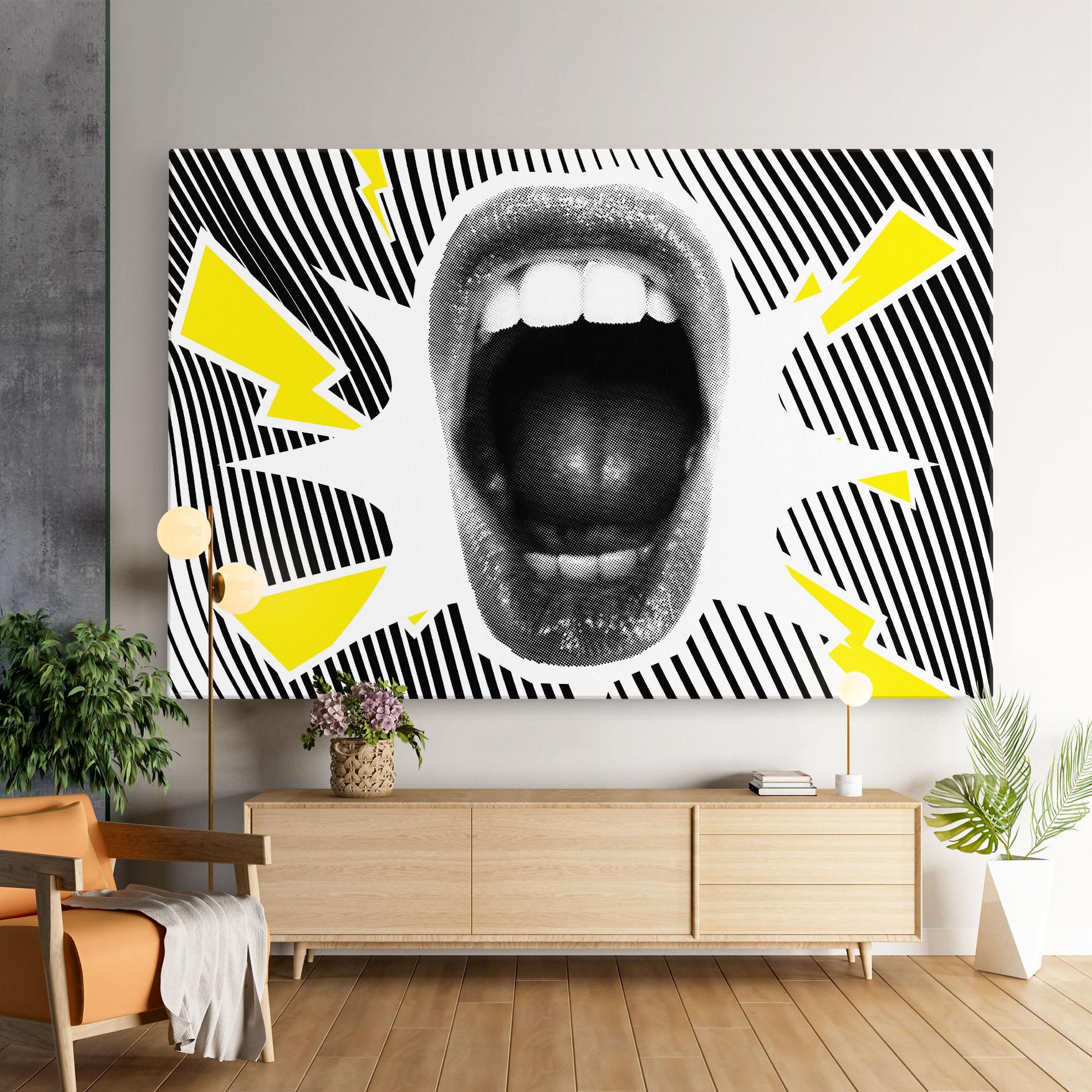 Tablou Canvas Lightning Mouth mockup 9