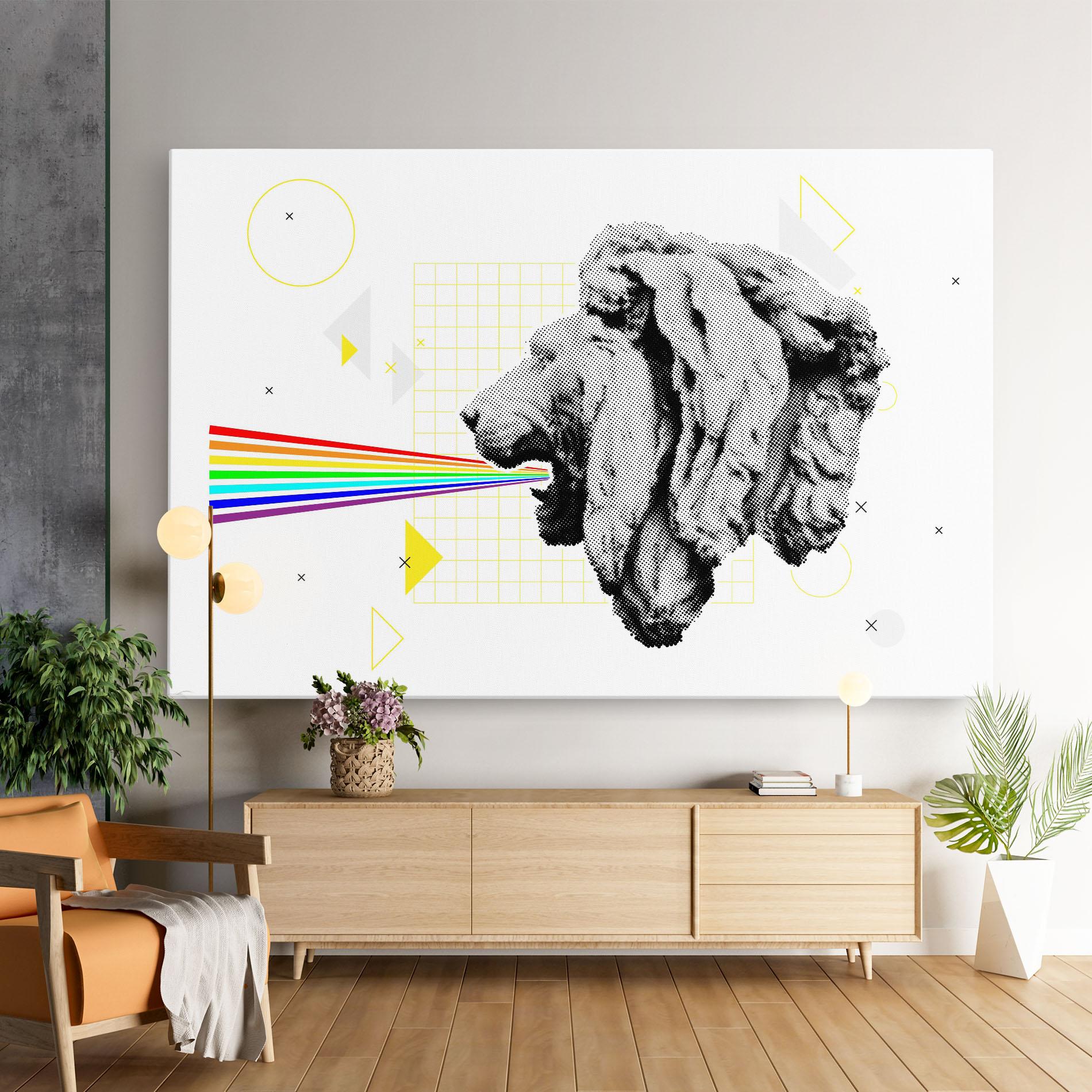 Tablou Canvas Lion Collage mockup 9