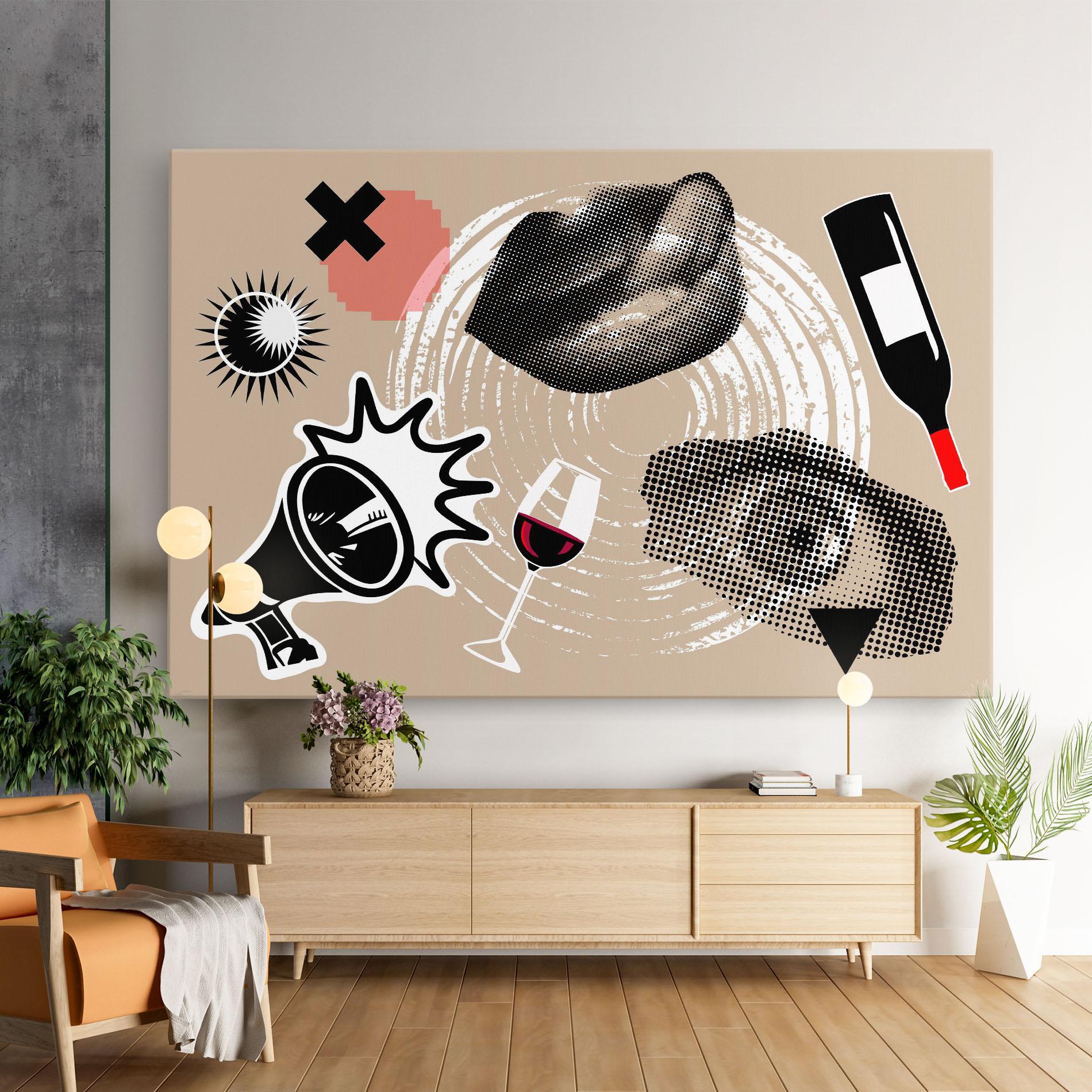 Tablou Canvas Lips Mouth Collage mockup 9