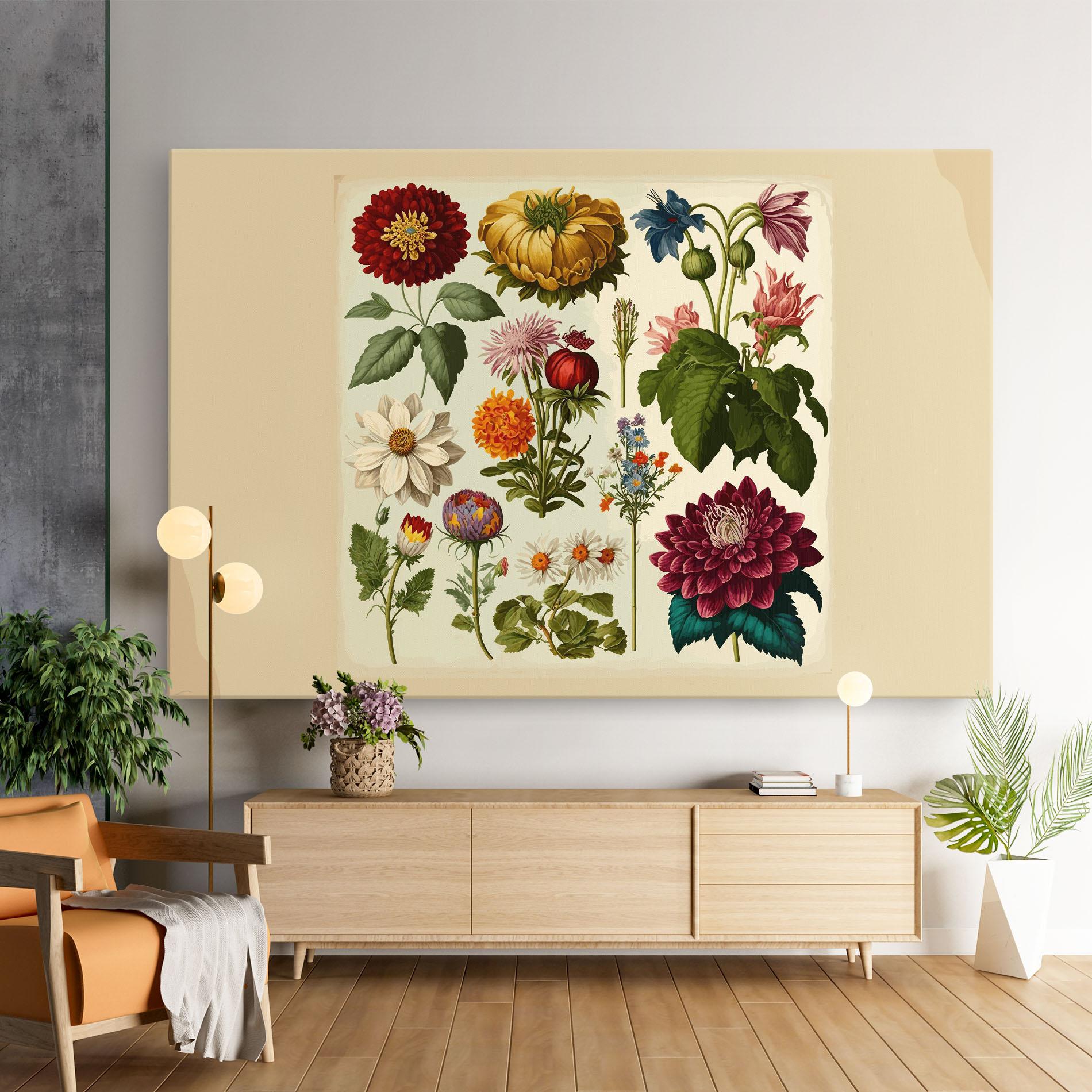 Tablou Canvas Vintage Botanical mockup 9