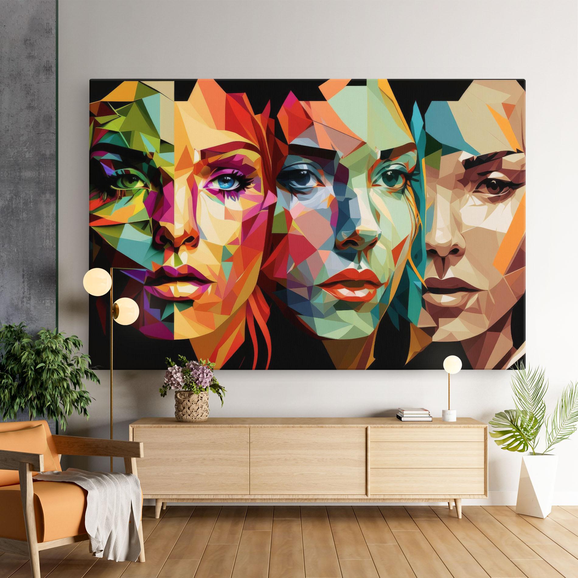 Tablou Canvas Women Face Collage mockup 9