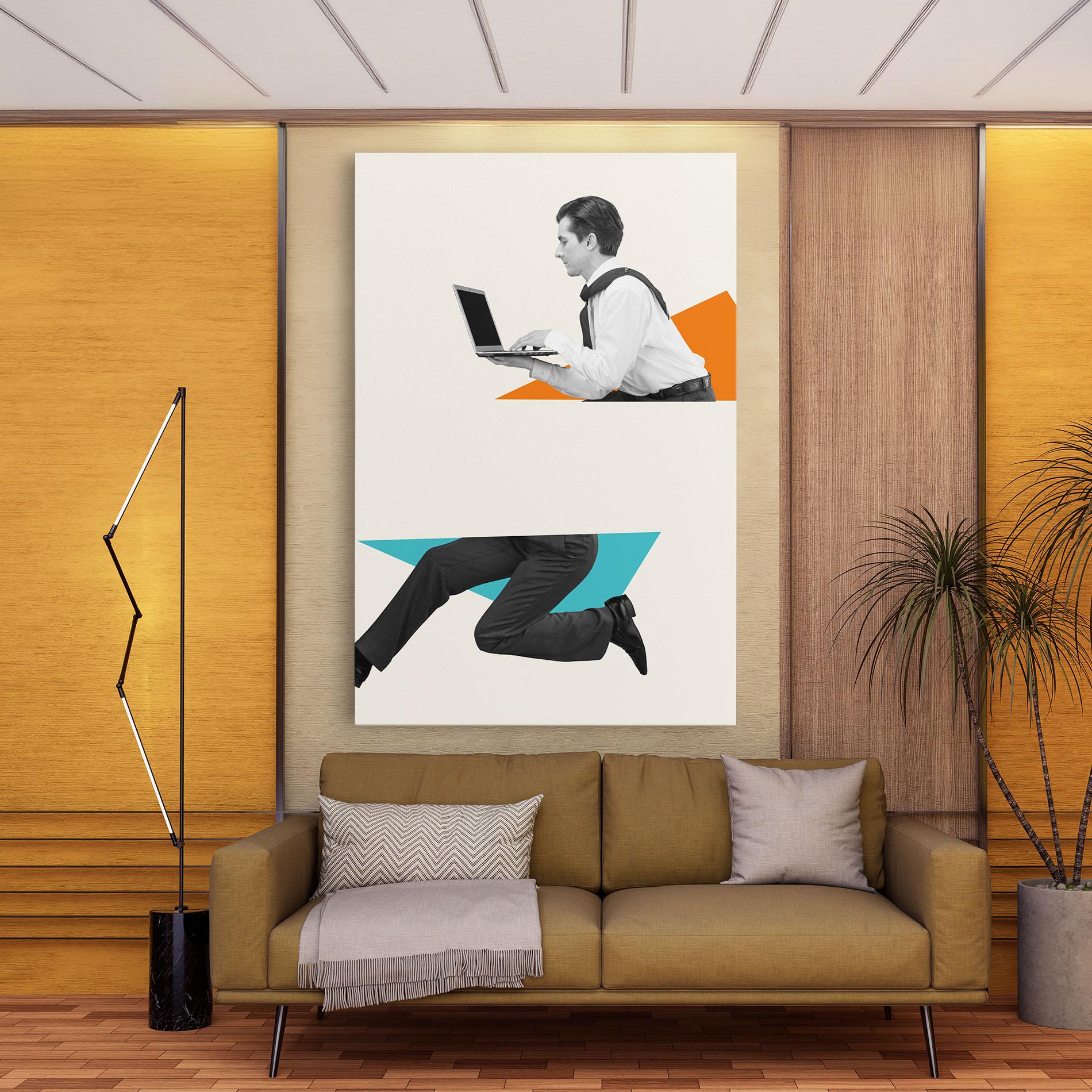 Tablou Canvas Businessman Collage mockup 9