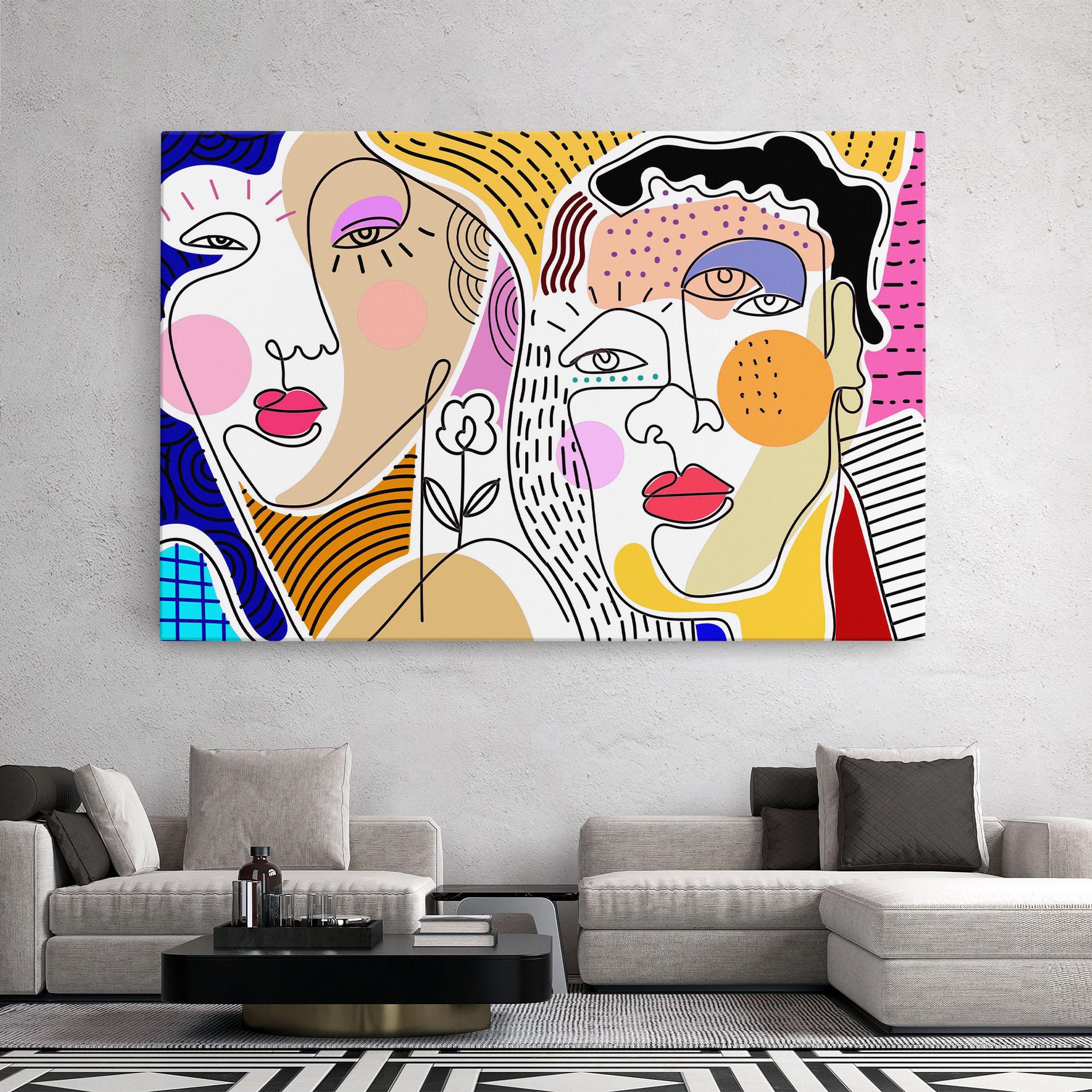 Tablou Canvas Abstract Eye Face mockup 2