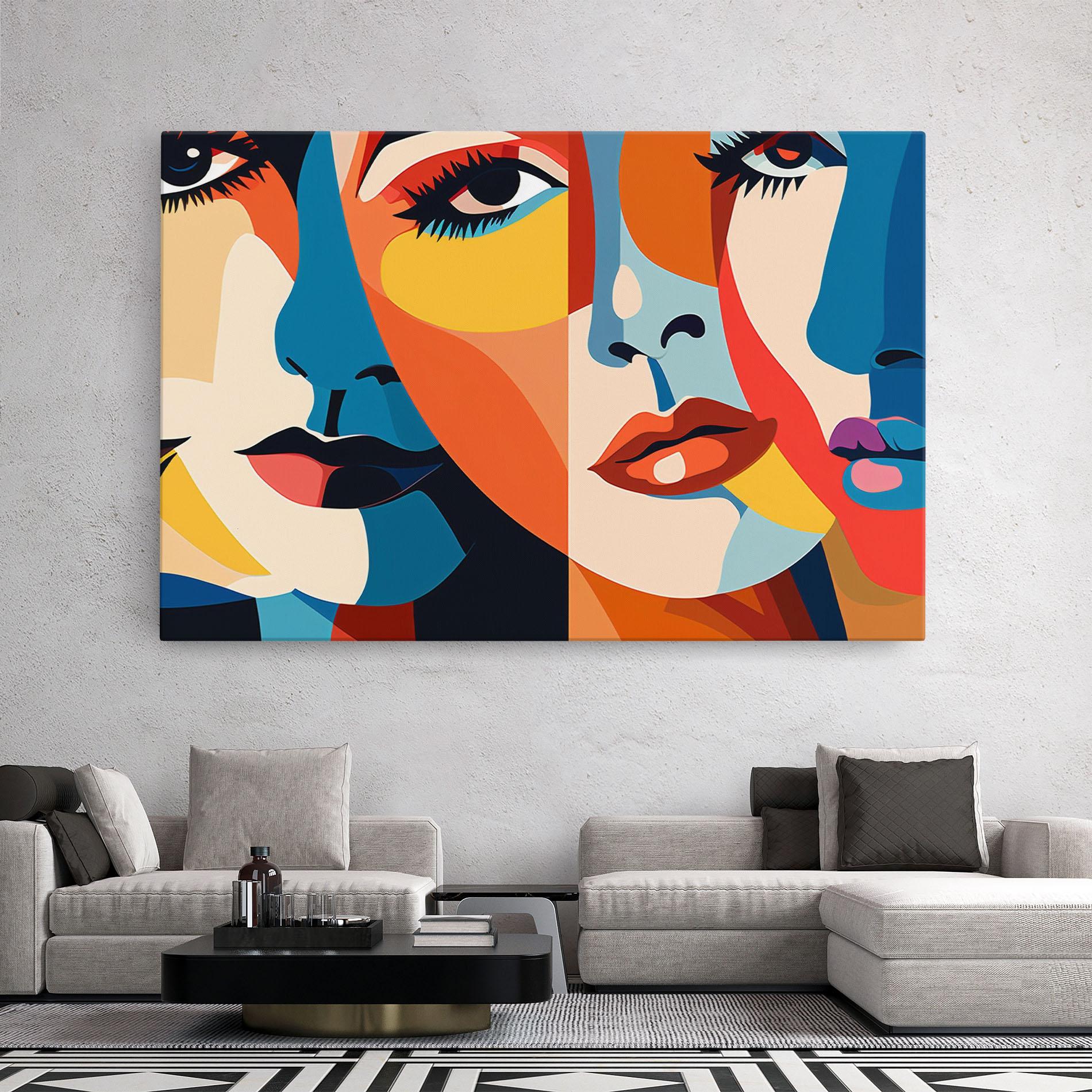 Tablou Canvas Beauty Face Collage mockup 2