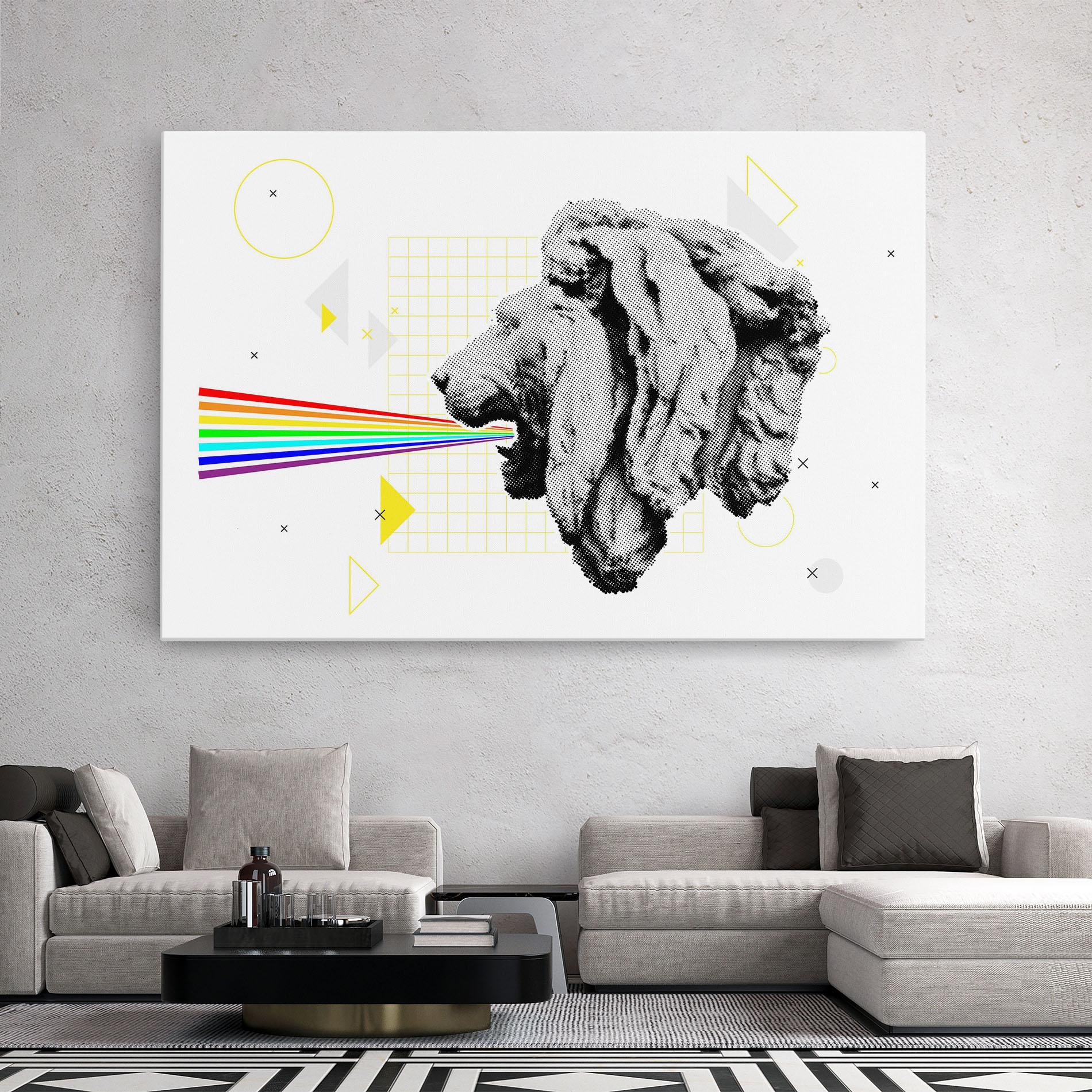 Tablou Canvas Lion Collage mockup 2