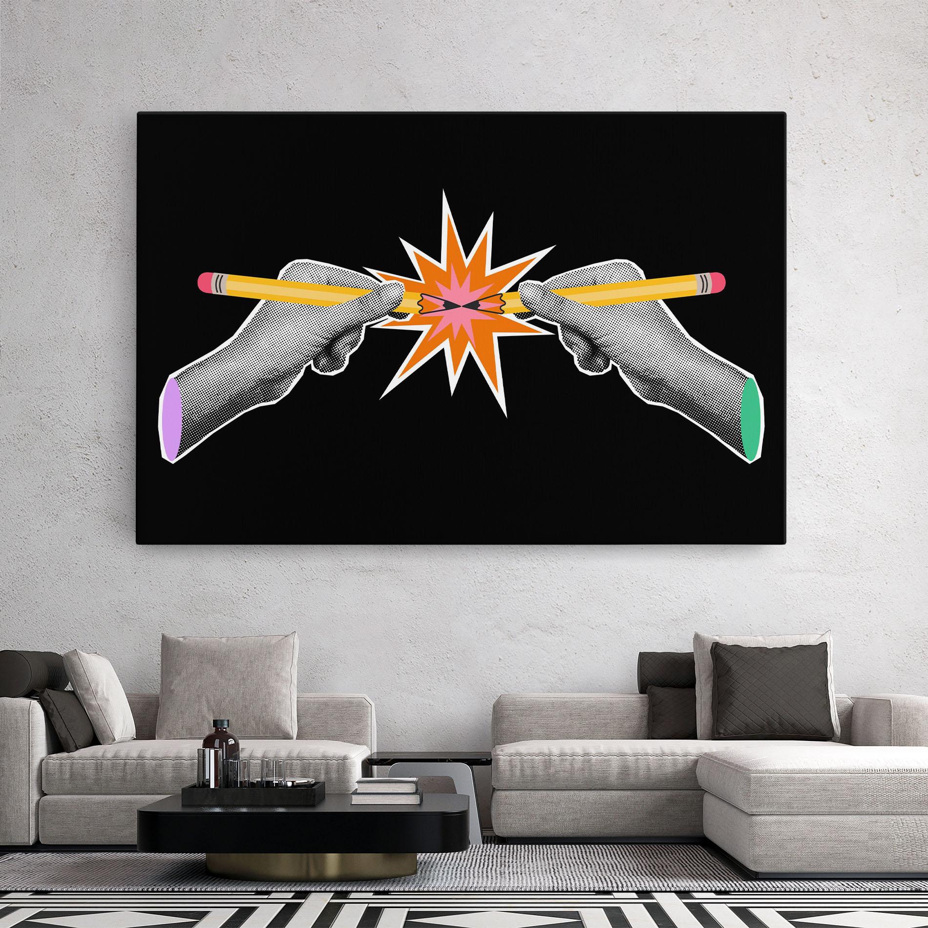 Tablou Canvas Pencil Hand mockup 2