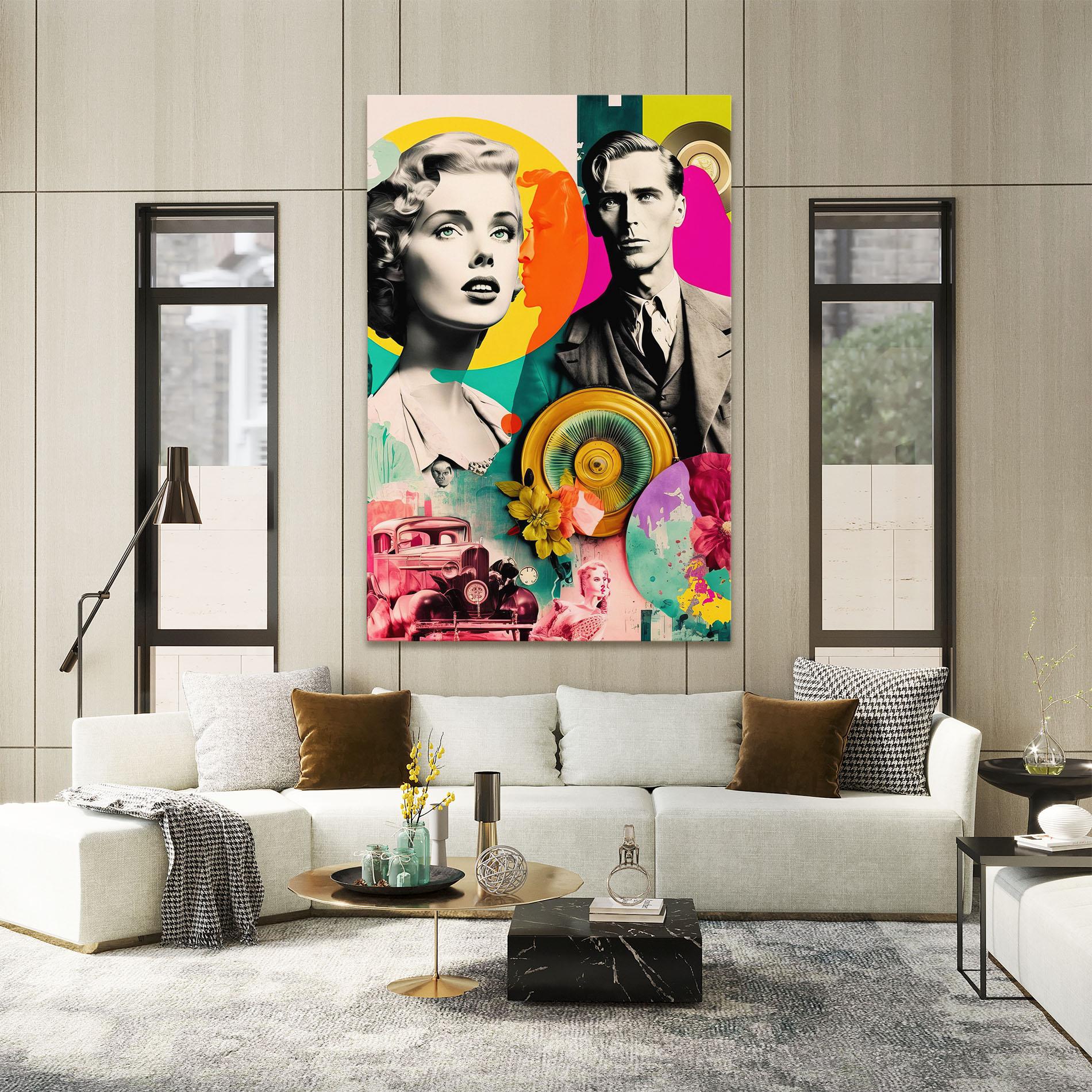 Tablou Canvas 60s Retro Collage mockup 2