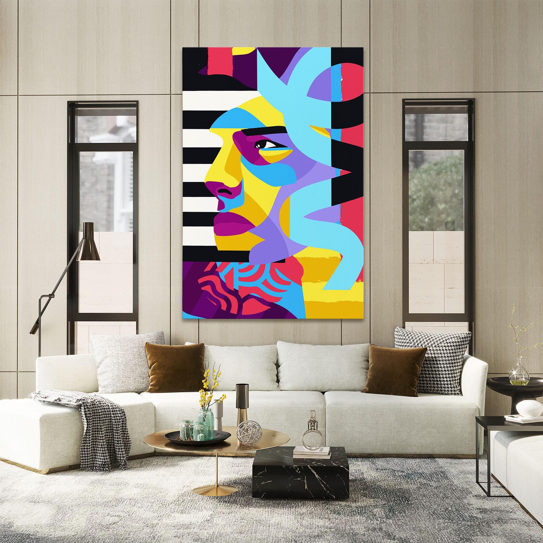 Tablou Canvas Abstract Male Face mockup 2