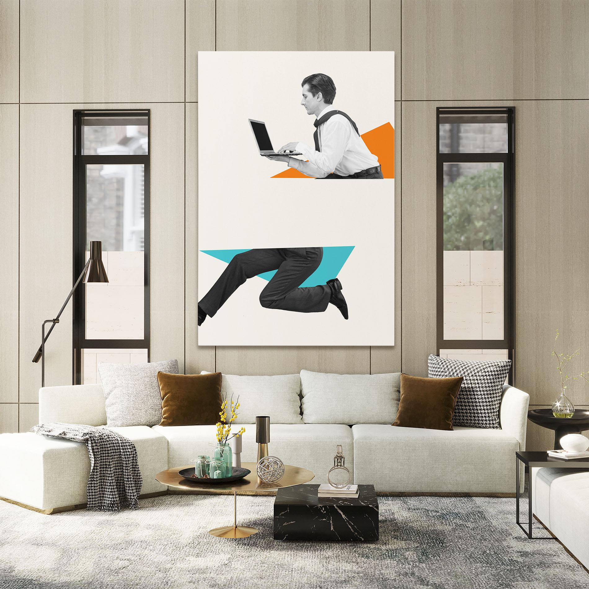 Tablou Canvas Businessman Collage mockup 2