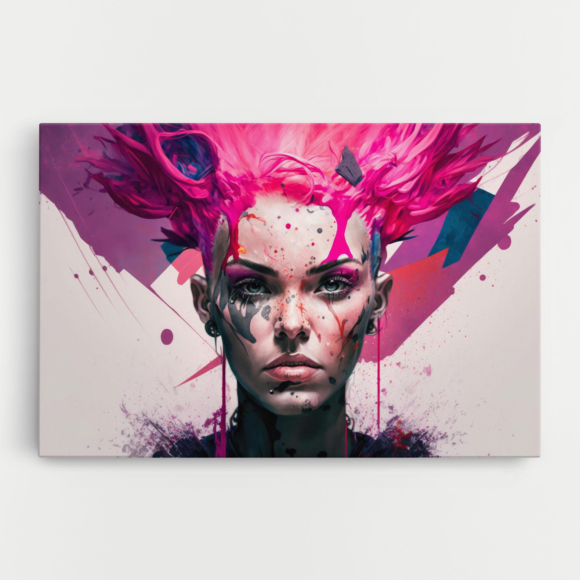 Tablou Canvas Abstract Pink Hair mockup 0