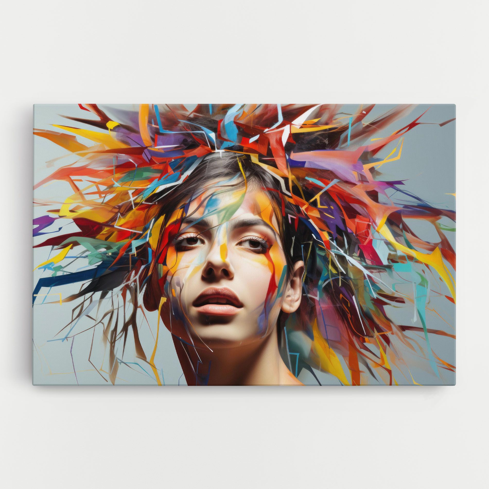 Colorful Paint Hair mockup 0