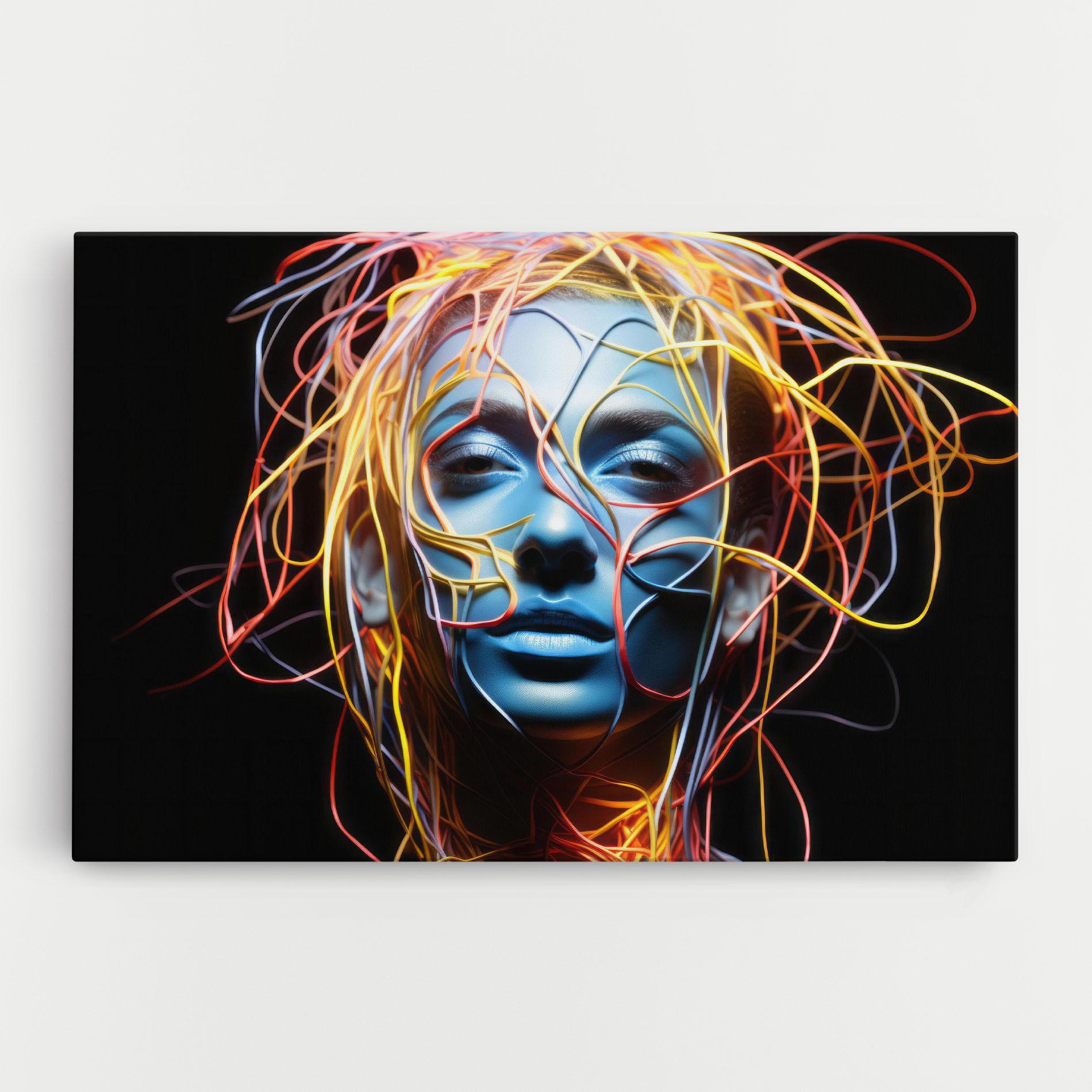 Tablou Canvas Neon Lights Hair mockup 0