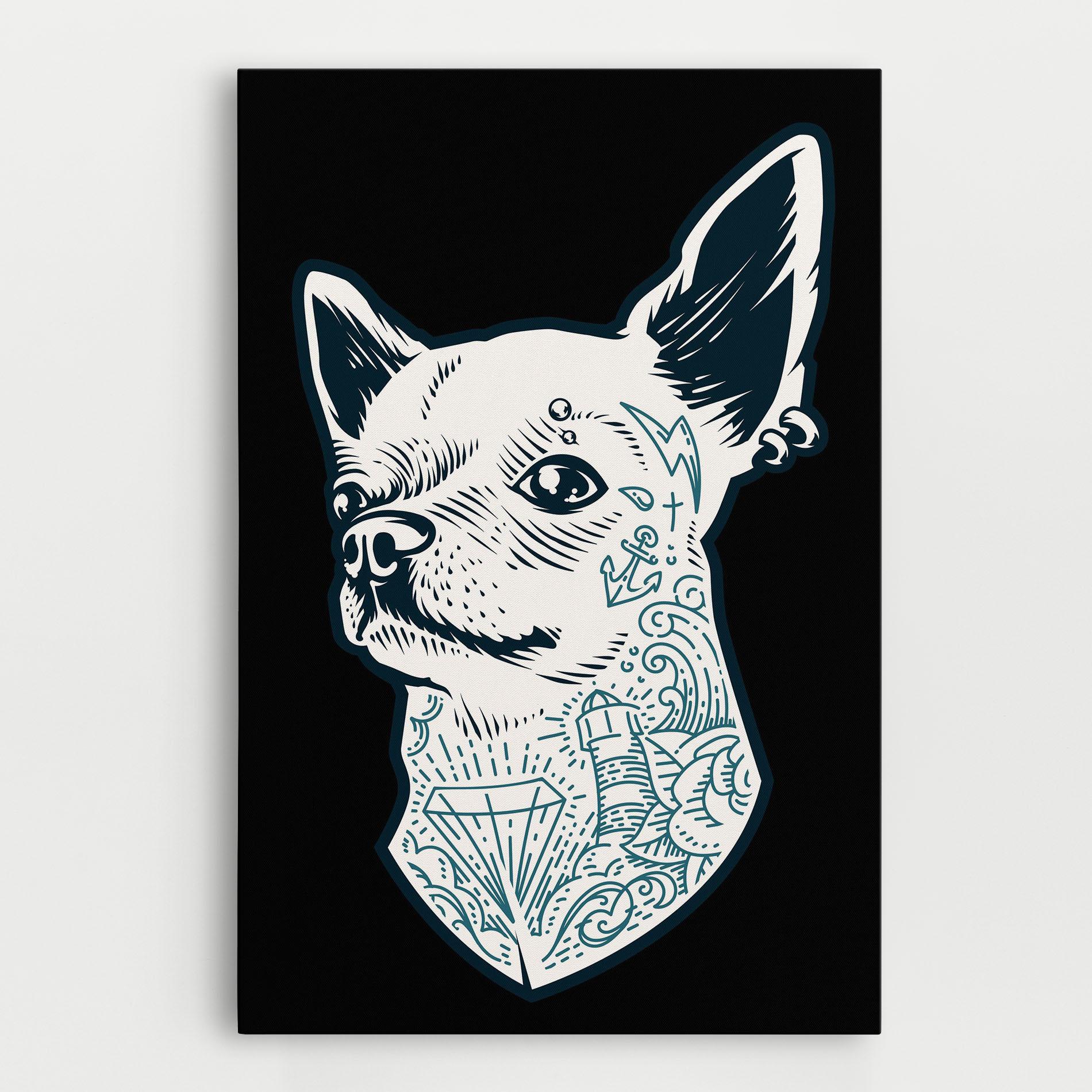 Tablou Canvas Chihuahua Tattoo mockup 0