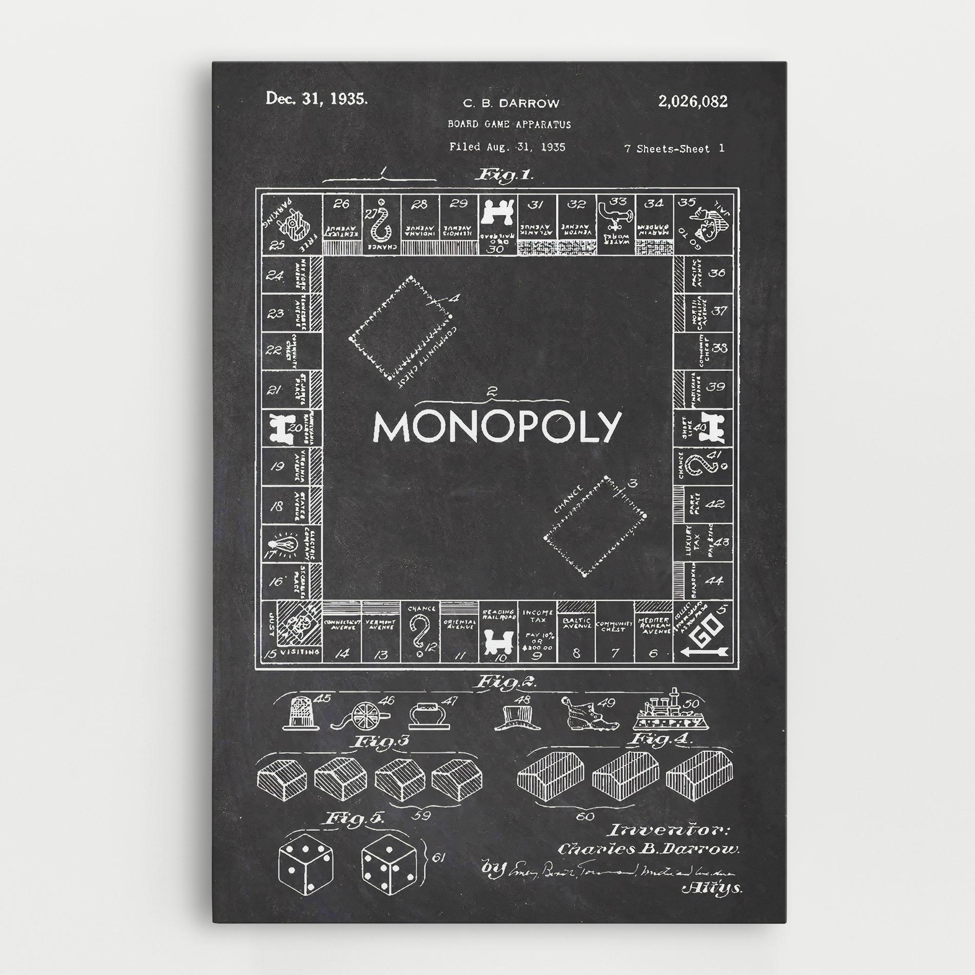 Tablou Canvas Monopoly Board mockup 0