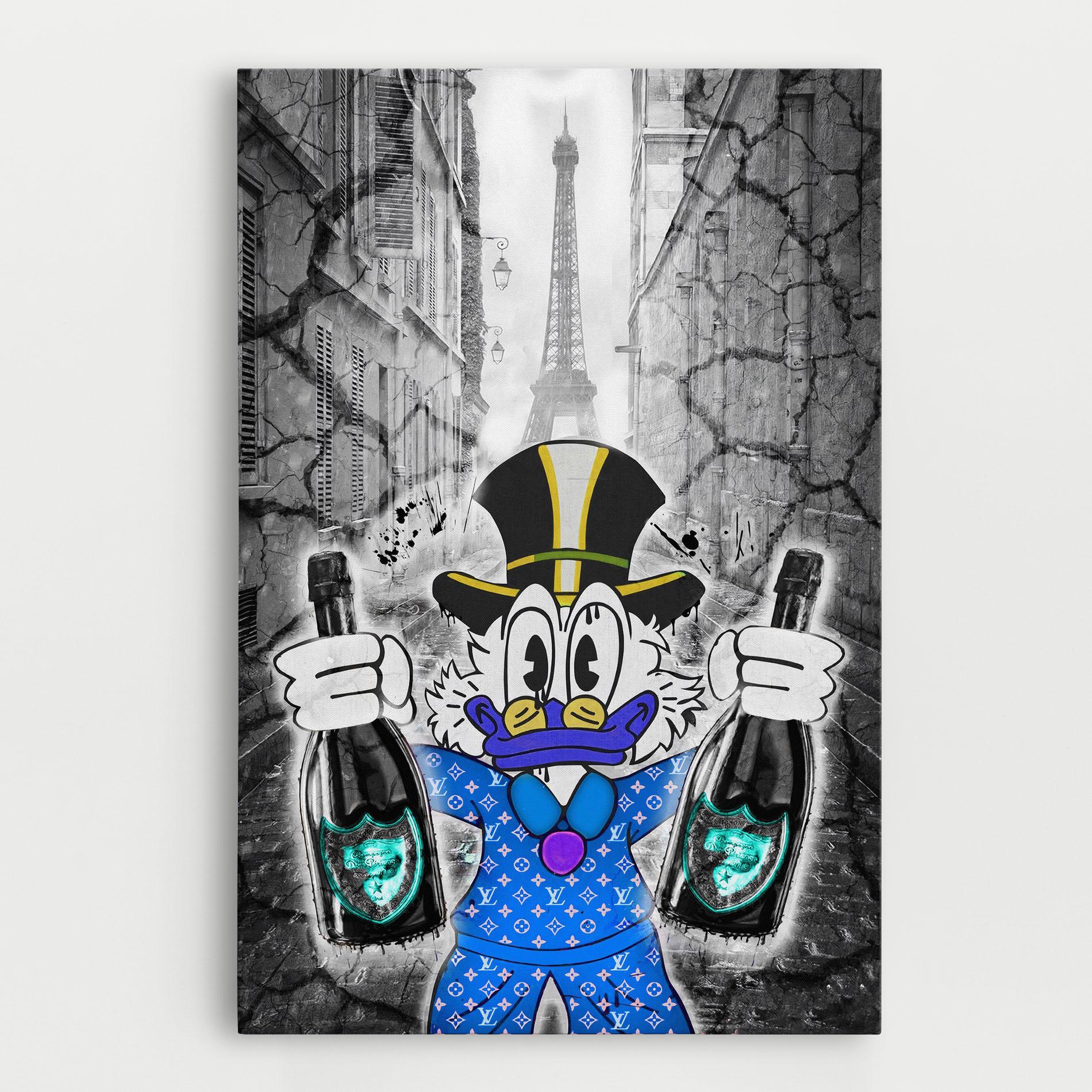 Tablou Canvas Wheres My Champagne Blue mockup 0