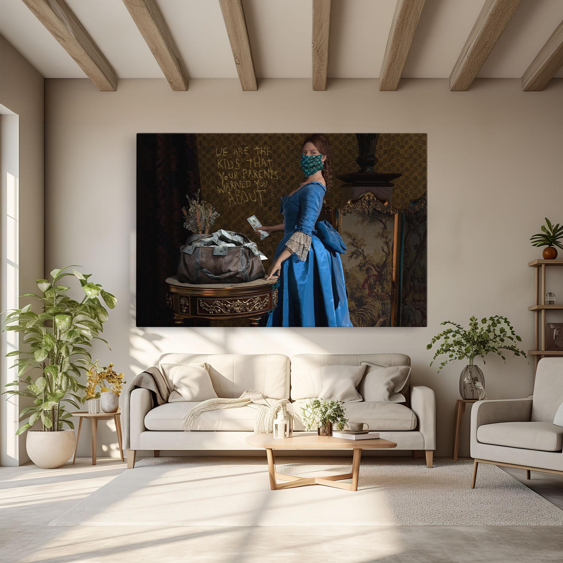 Tablou Canvas Vintage Money Heist mockup 6