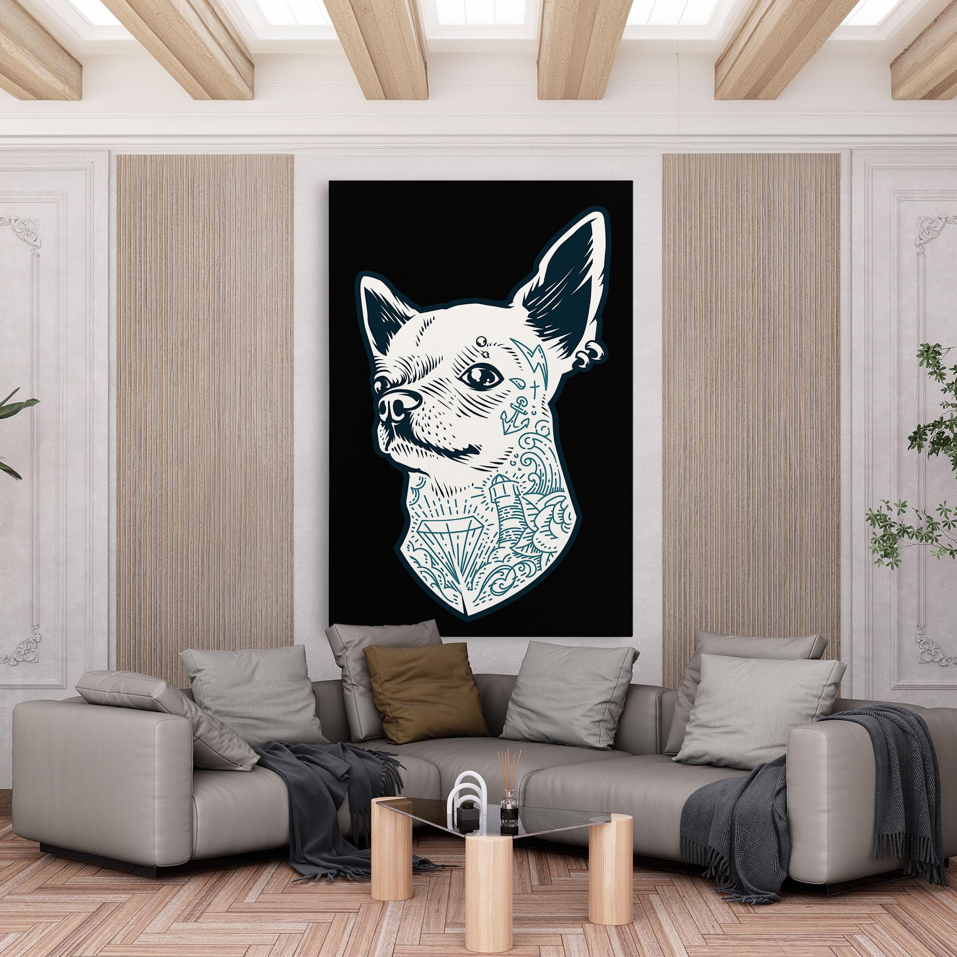 Tablou Canvas Chihuahua Tattoo mockup 6