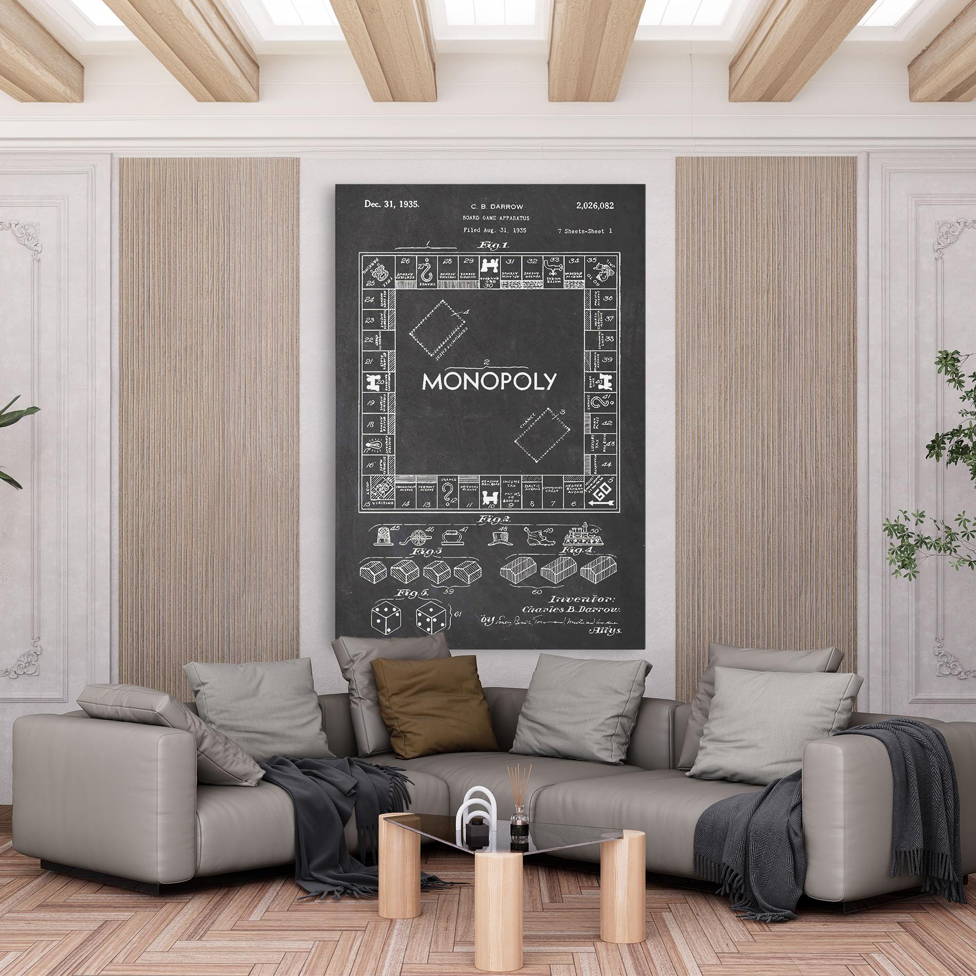 Tablou Canvas Monopoly Board mockup 6