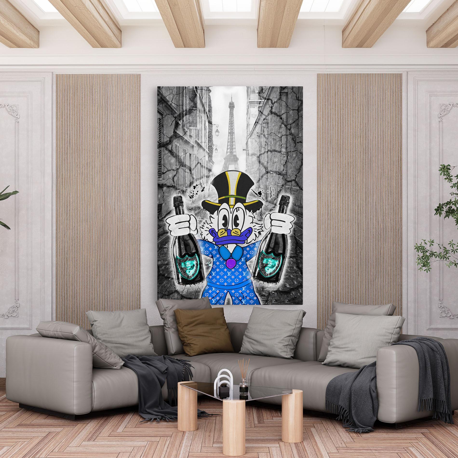 Tablou Canvas Wheres My Champagne Blue mockup 6