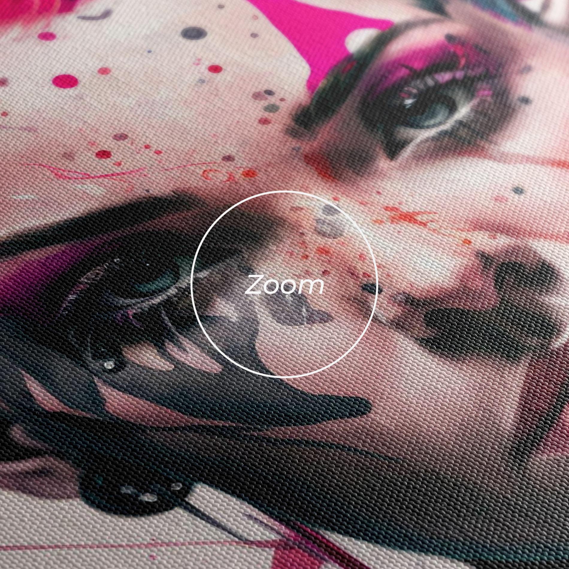 Tablou Canvas Abstract Pink Hair mockup 3