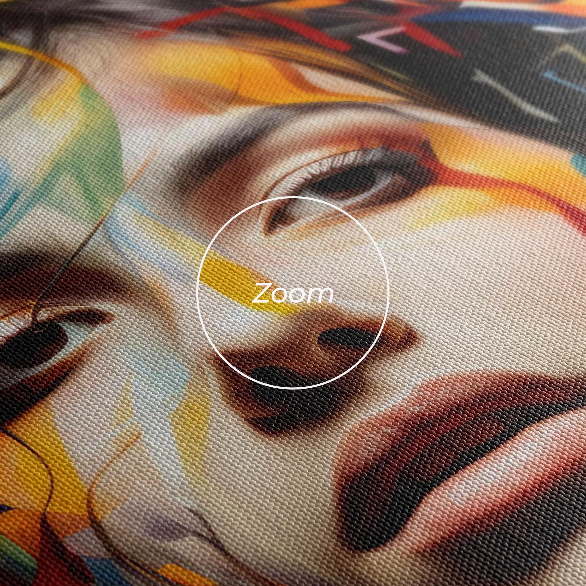 Tablou Canvas Colorful Paint Hair mockup 3