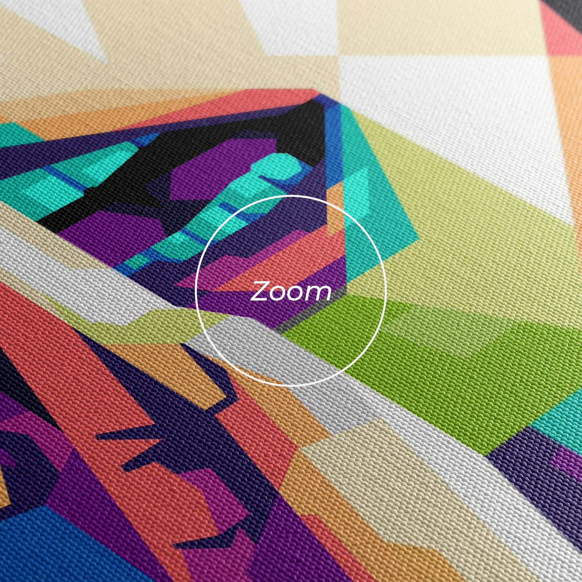 Tablou Canvas Polygonal Pretty Girl mockup 3