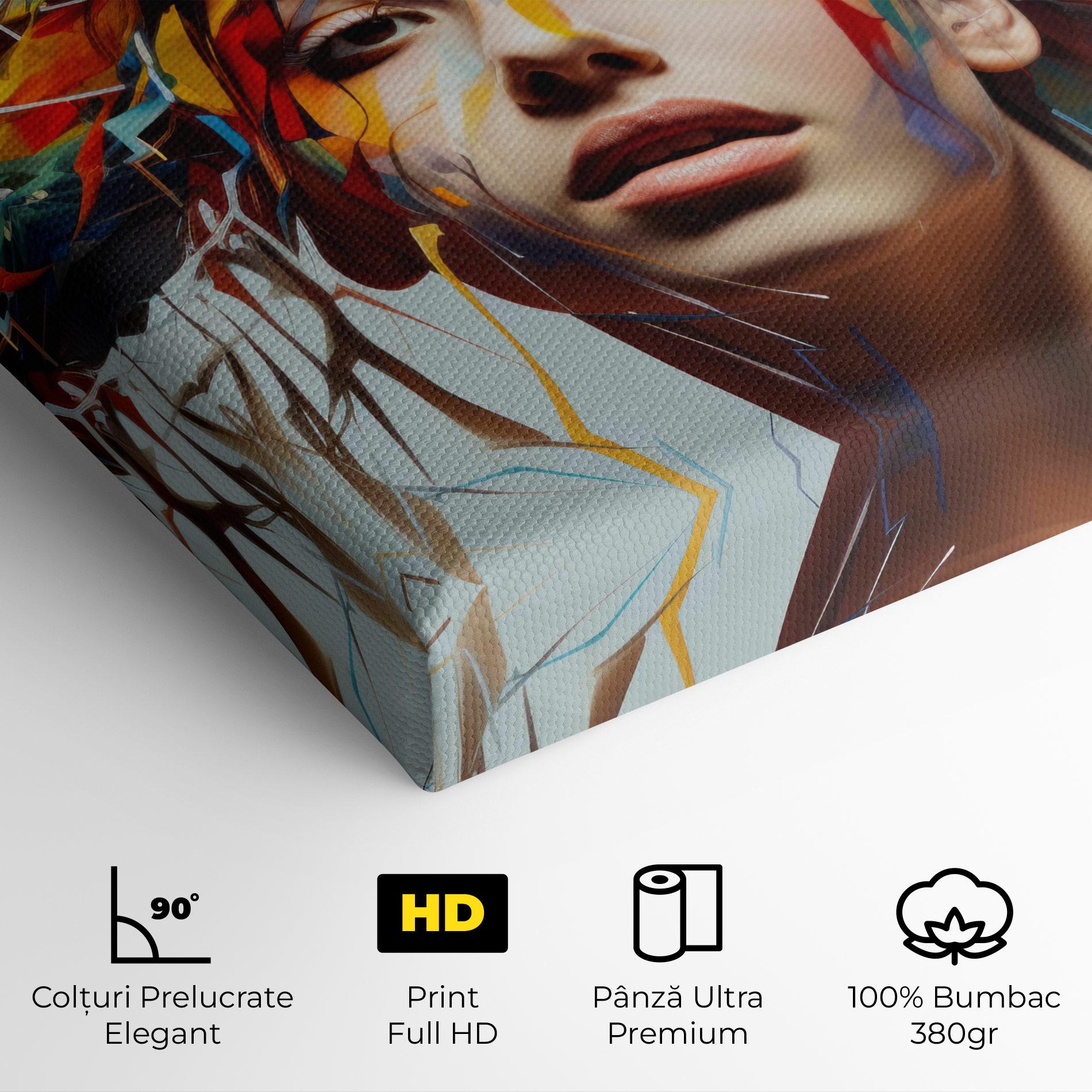 Tablou Canvas Colorful Paint Hair mockup 4