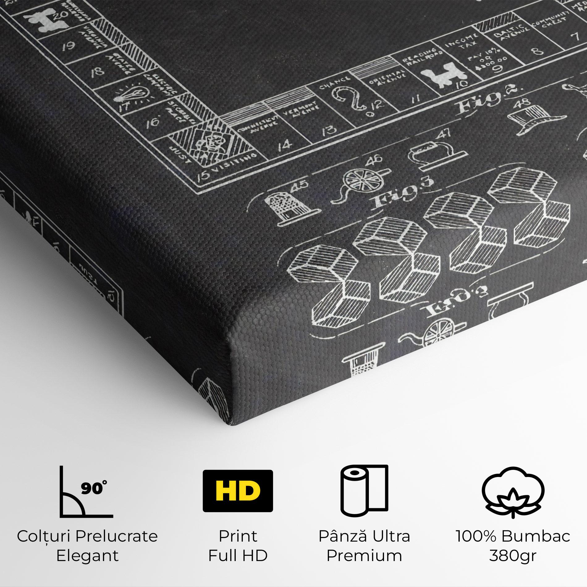 Tablou Canvas Monopoly Board mockup 4