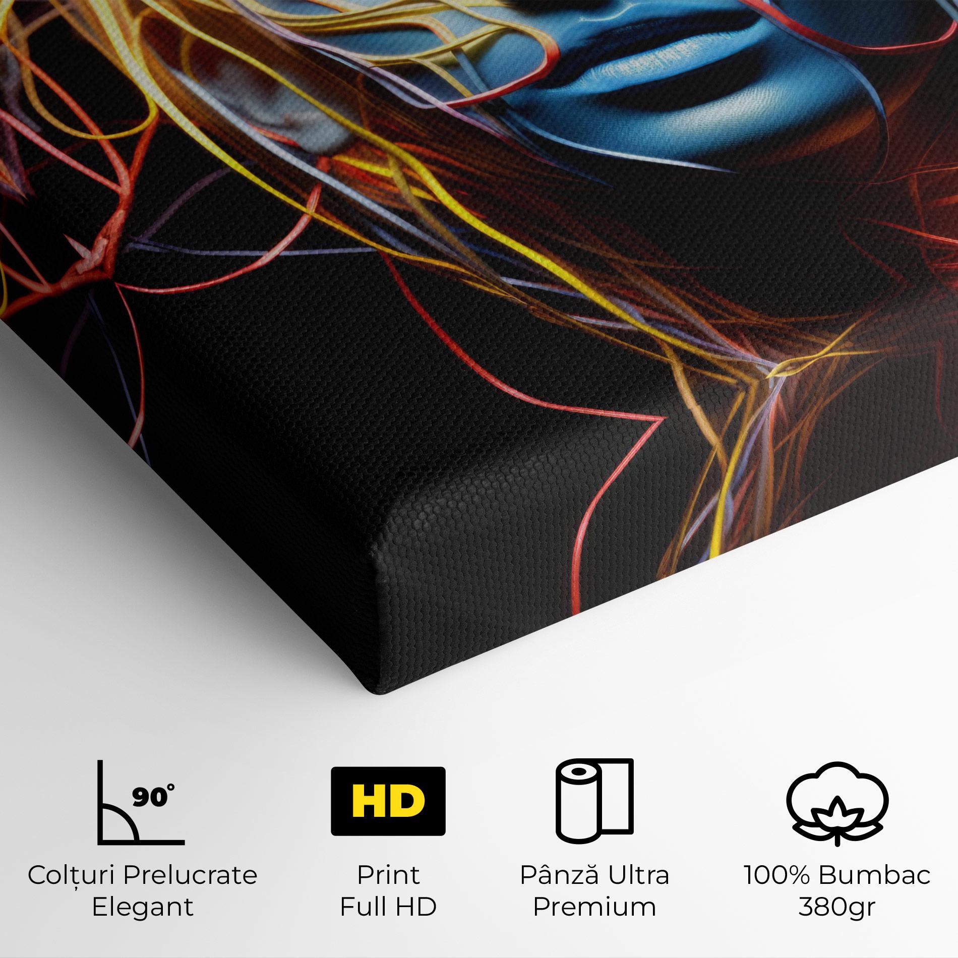 Tablou Canvas Neon Lights Hair mockup 4