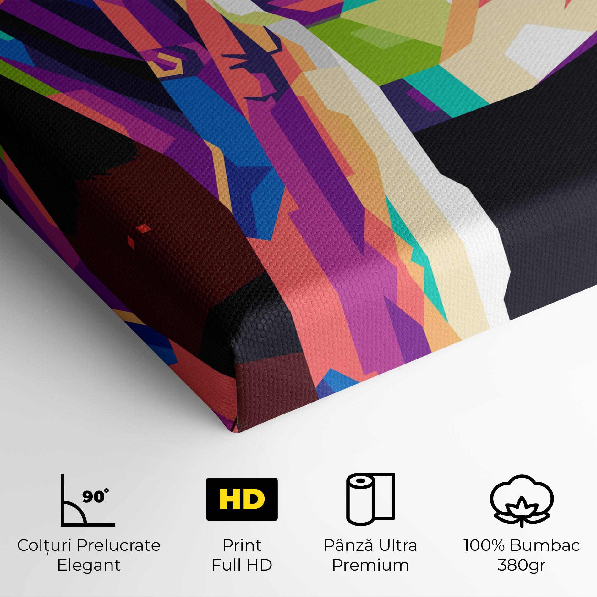 Tablou Canvas Polygonal Pretty Girl mockup 4