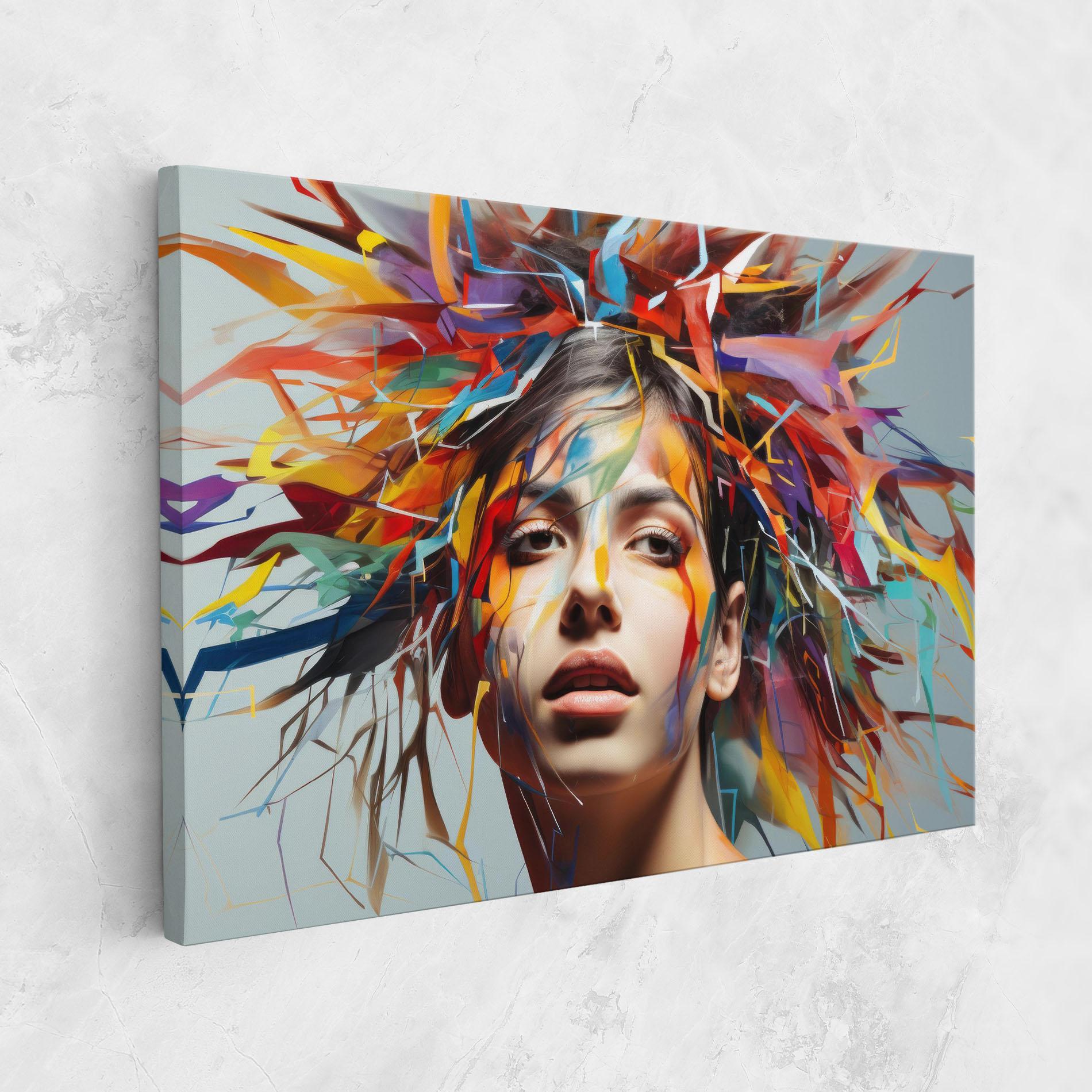 Tablou Canvas Colorful Paint Hair mockup 1