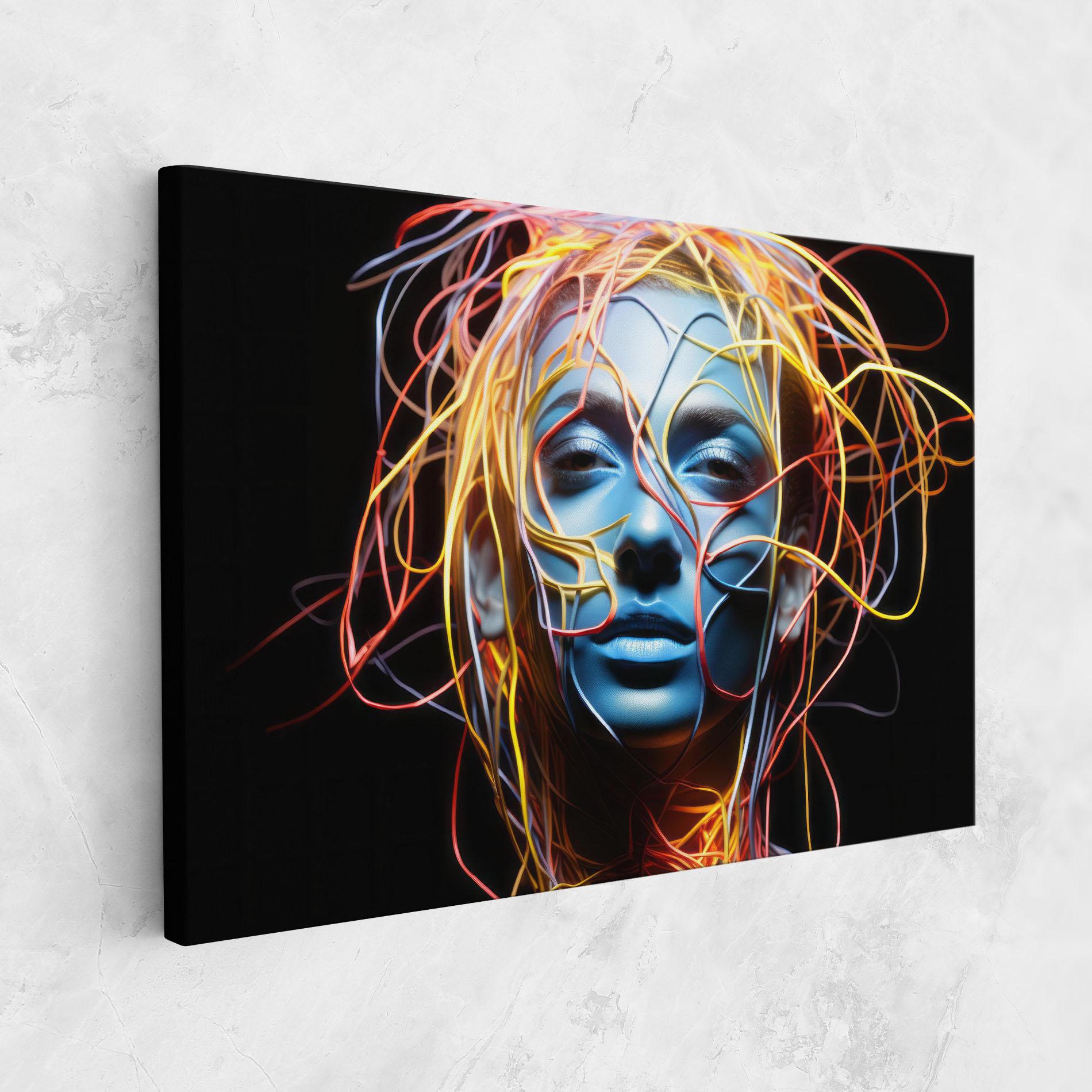 Tablou Canvas Neon Lights Hair mockup 1