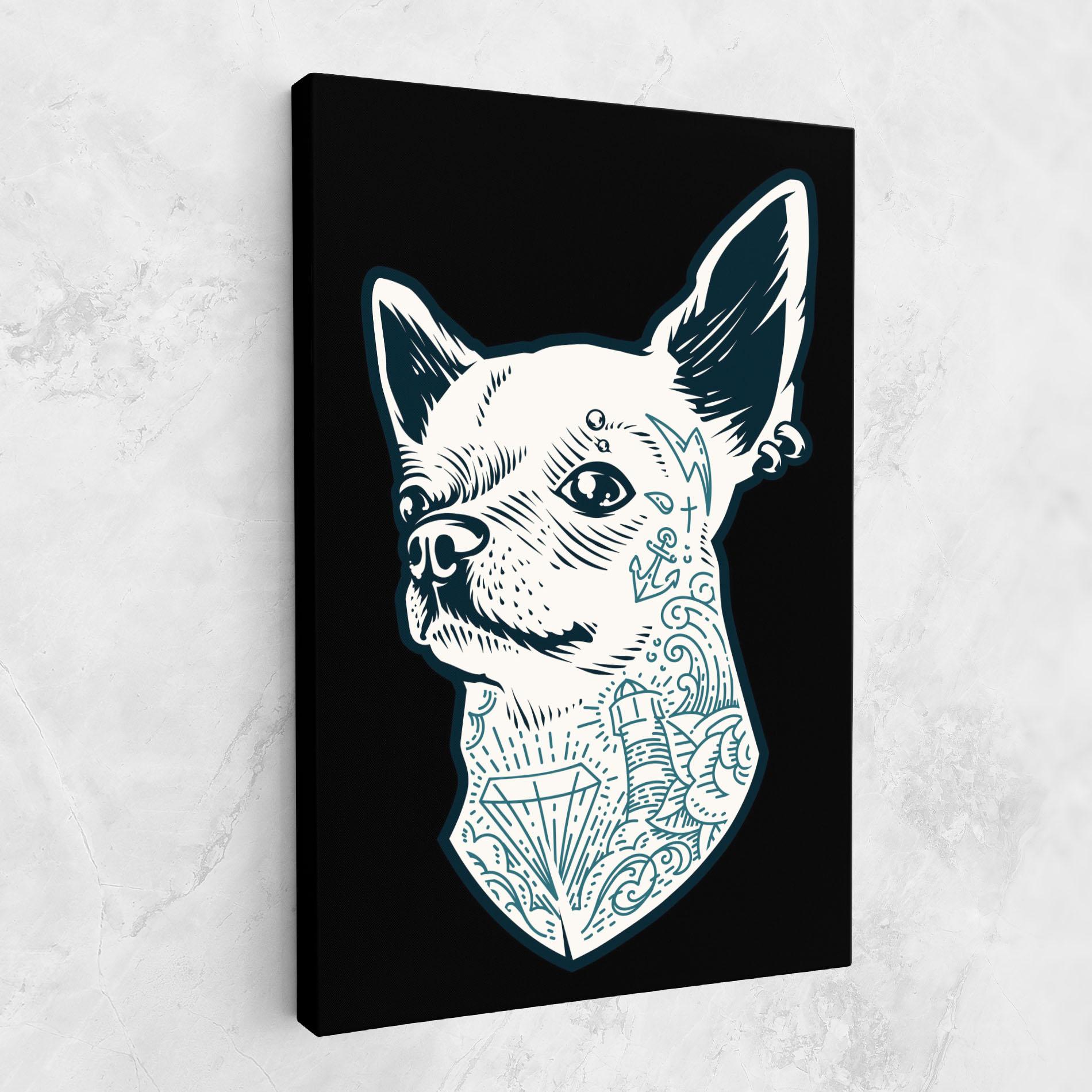 Tablou Canvas Chihuahua Tattoo mockup 1