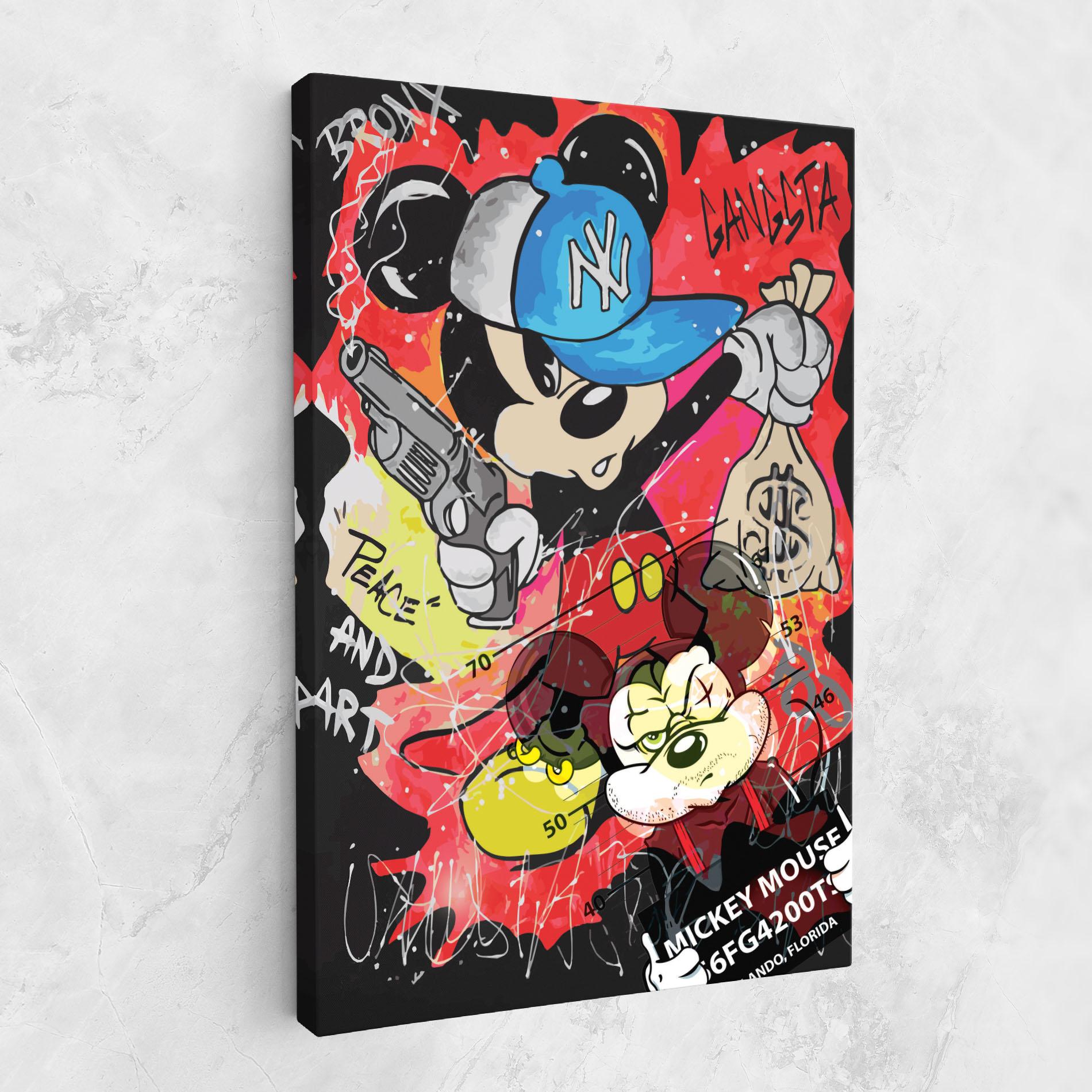 Tablou Canvas Gangsta Mickey mockup 1