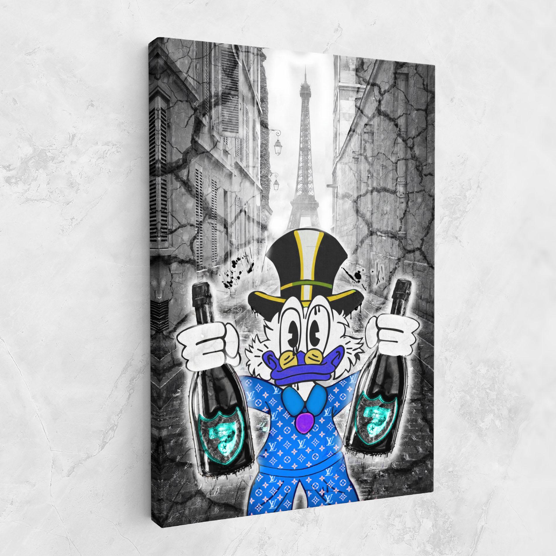 Tablou Canvas Wheres My Champagne Blue mockup 1