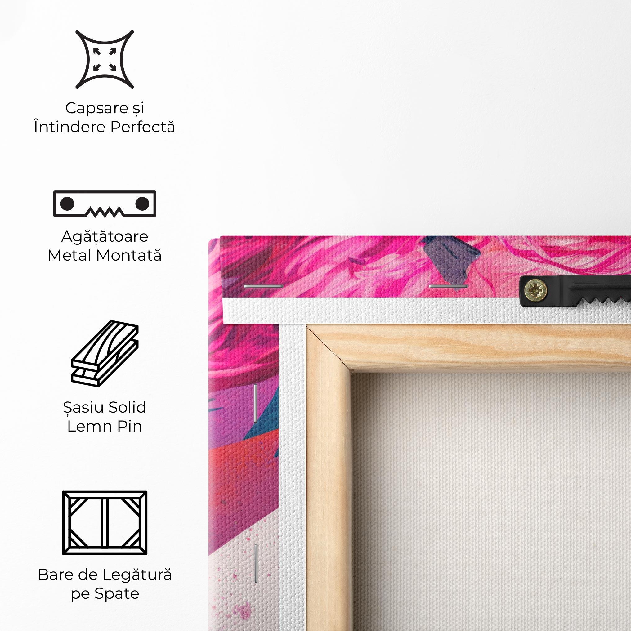 Tablou Canvas Abstract Pink Hair mockup 5