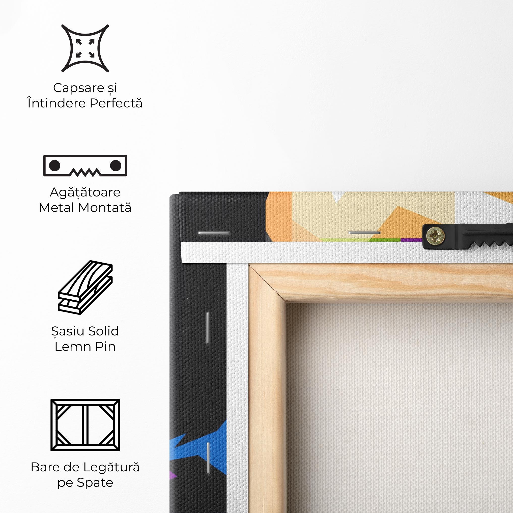 Tablou Canvas Polygonal Pretty Girl mockup 5