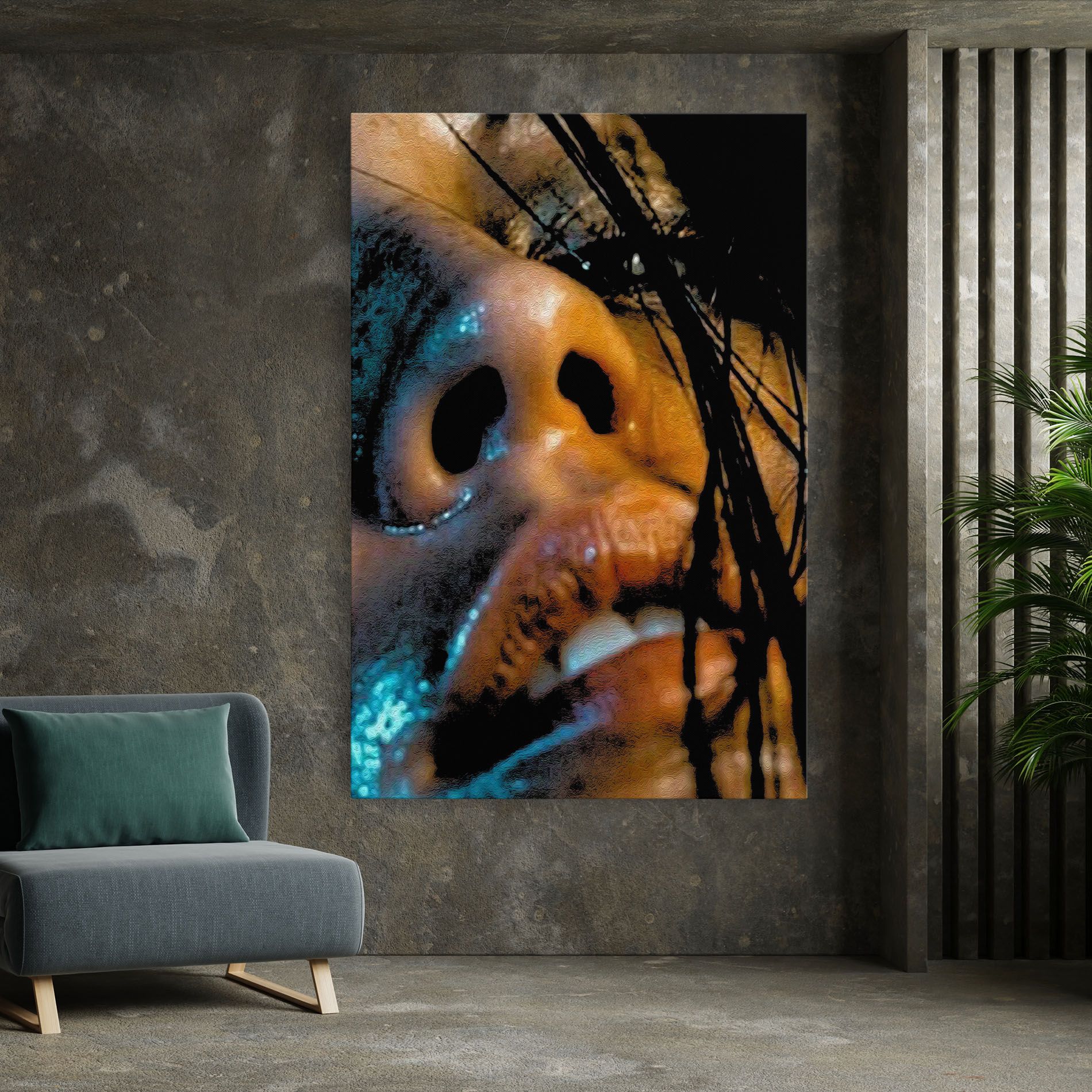 Blue Light Face mockup 7