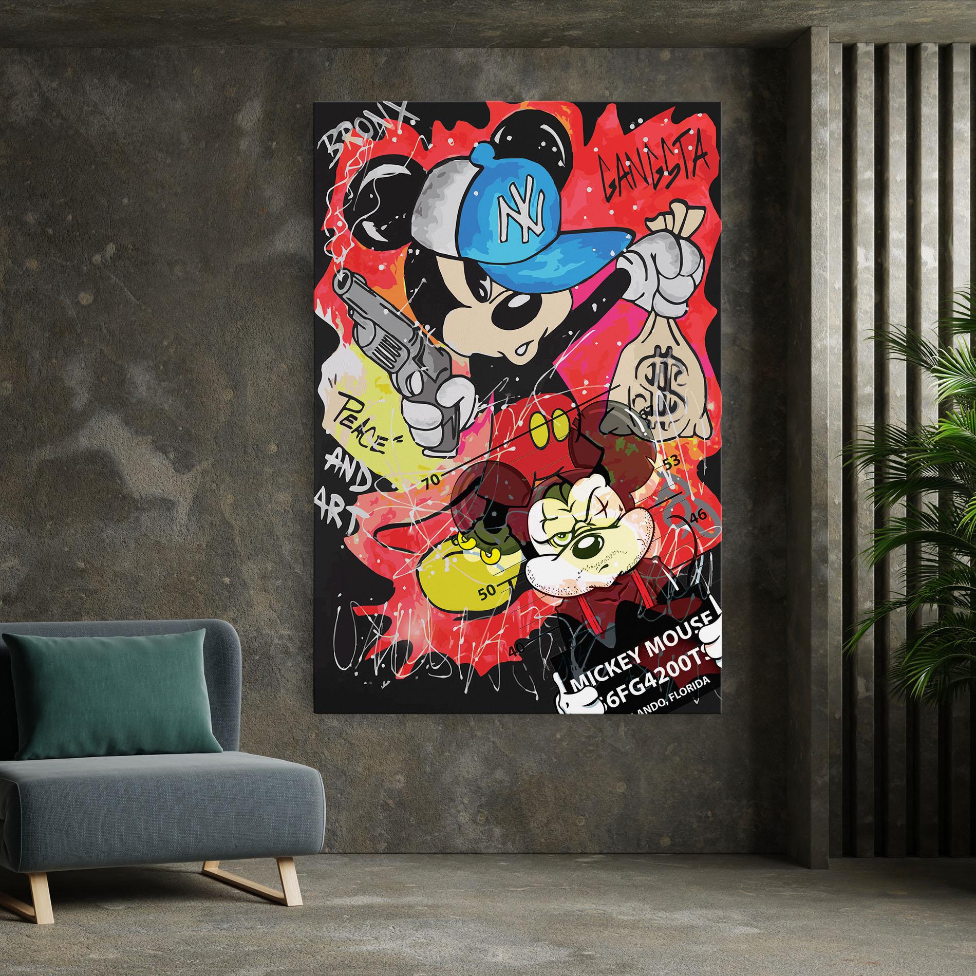 Tablou Canvas Gangsta Mickey mockup 7