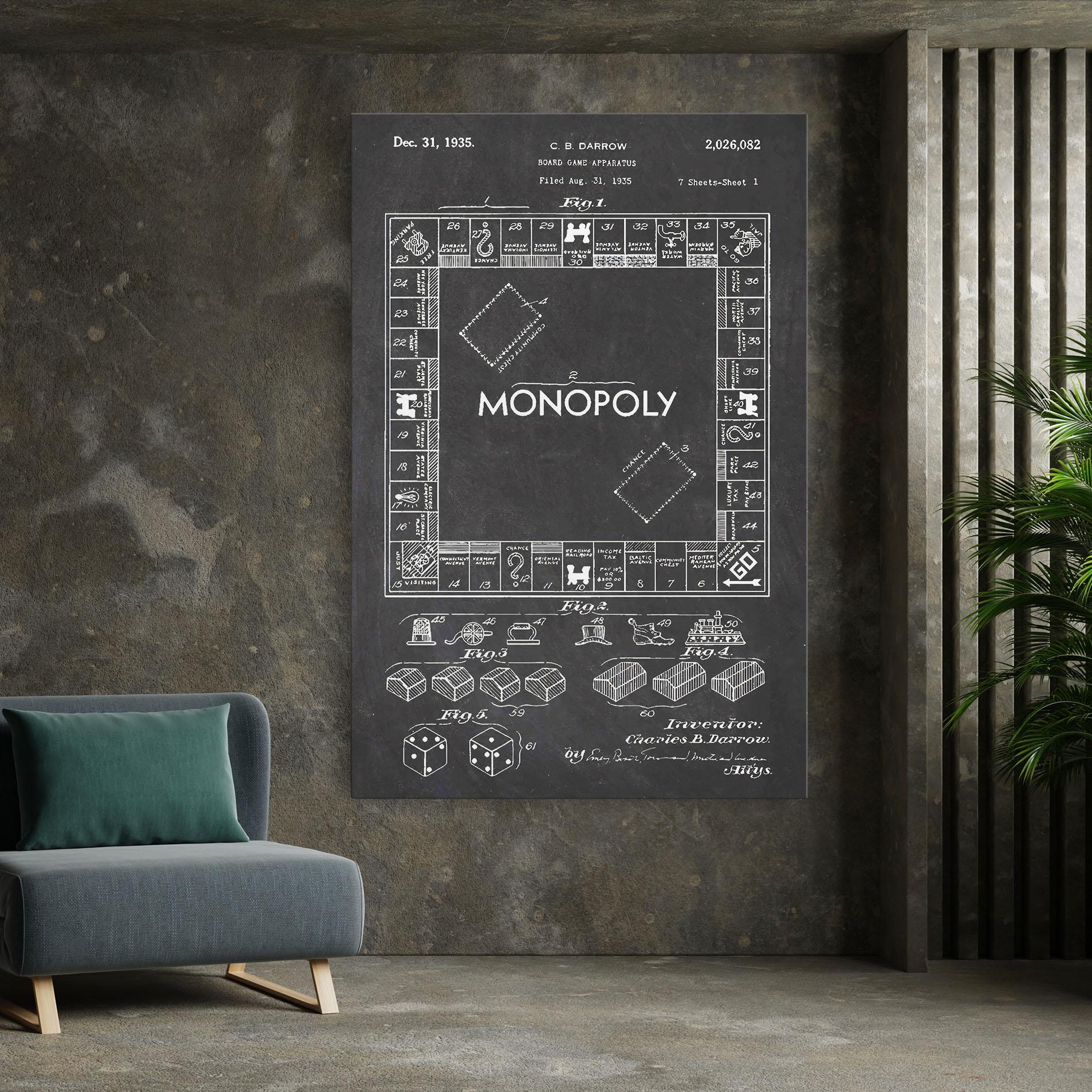 Tablou Canvas Monopoly Board mockup 7