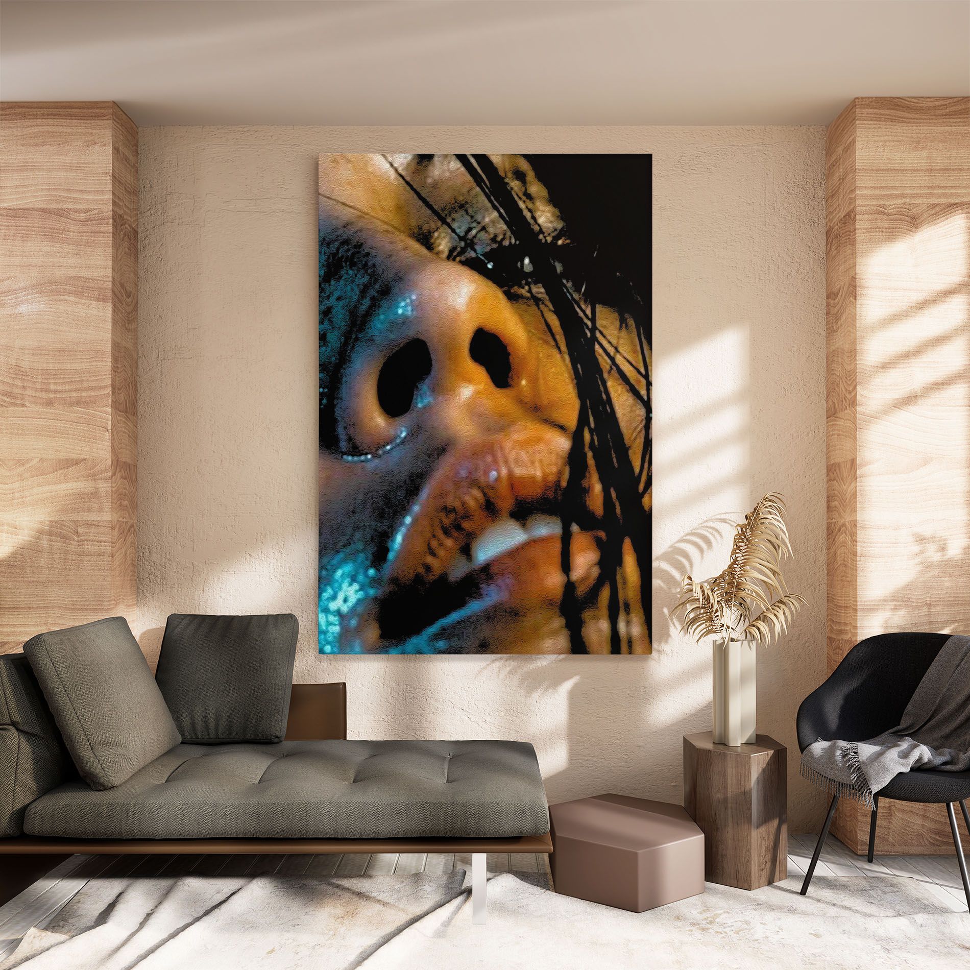 Blue Light Face mockup 8