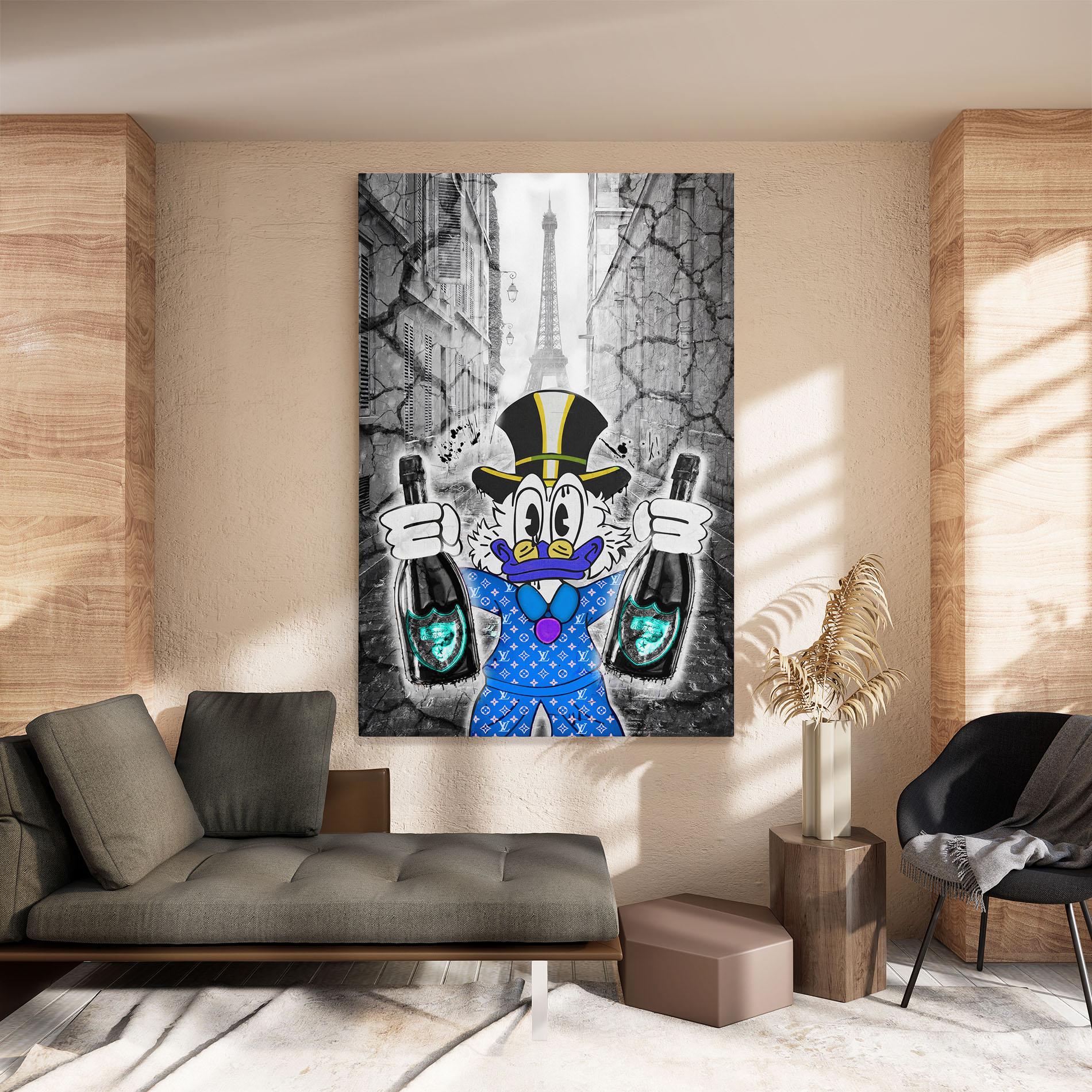 Tablou Canvas Wheres My Champagne Blue mockup 8