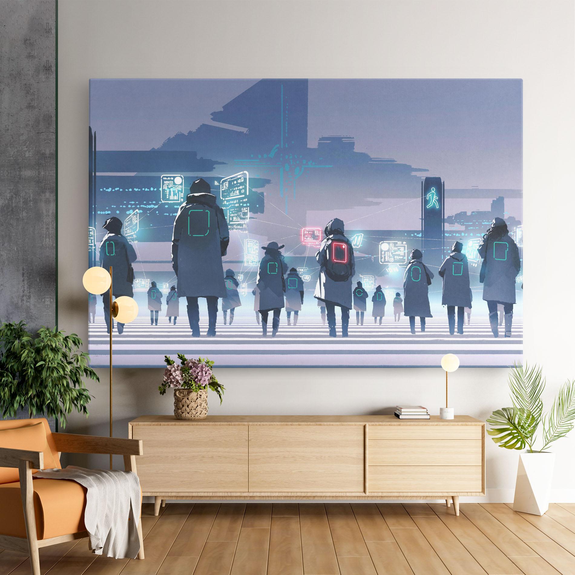 Tablou Canvas Futuristic People mockup 9