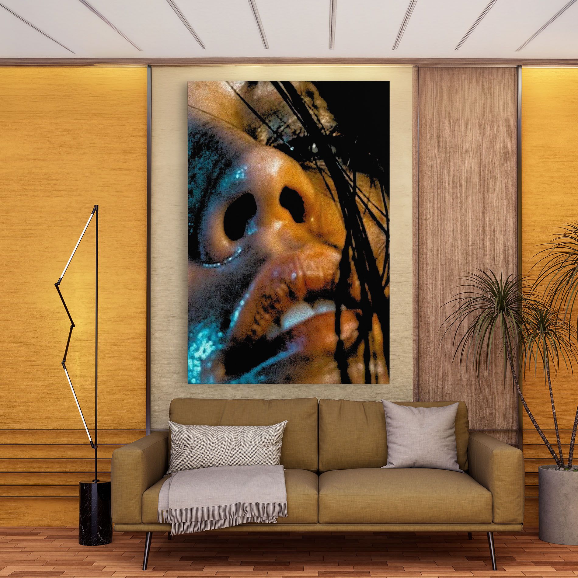 Blue Light Face mockup 9